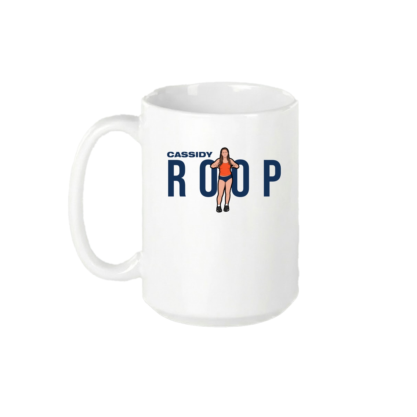15oz Coffee Mug — Player Name in White