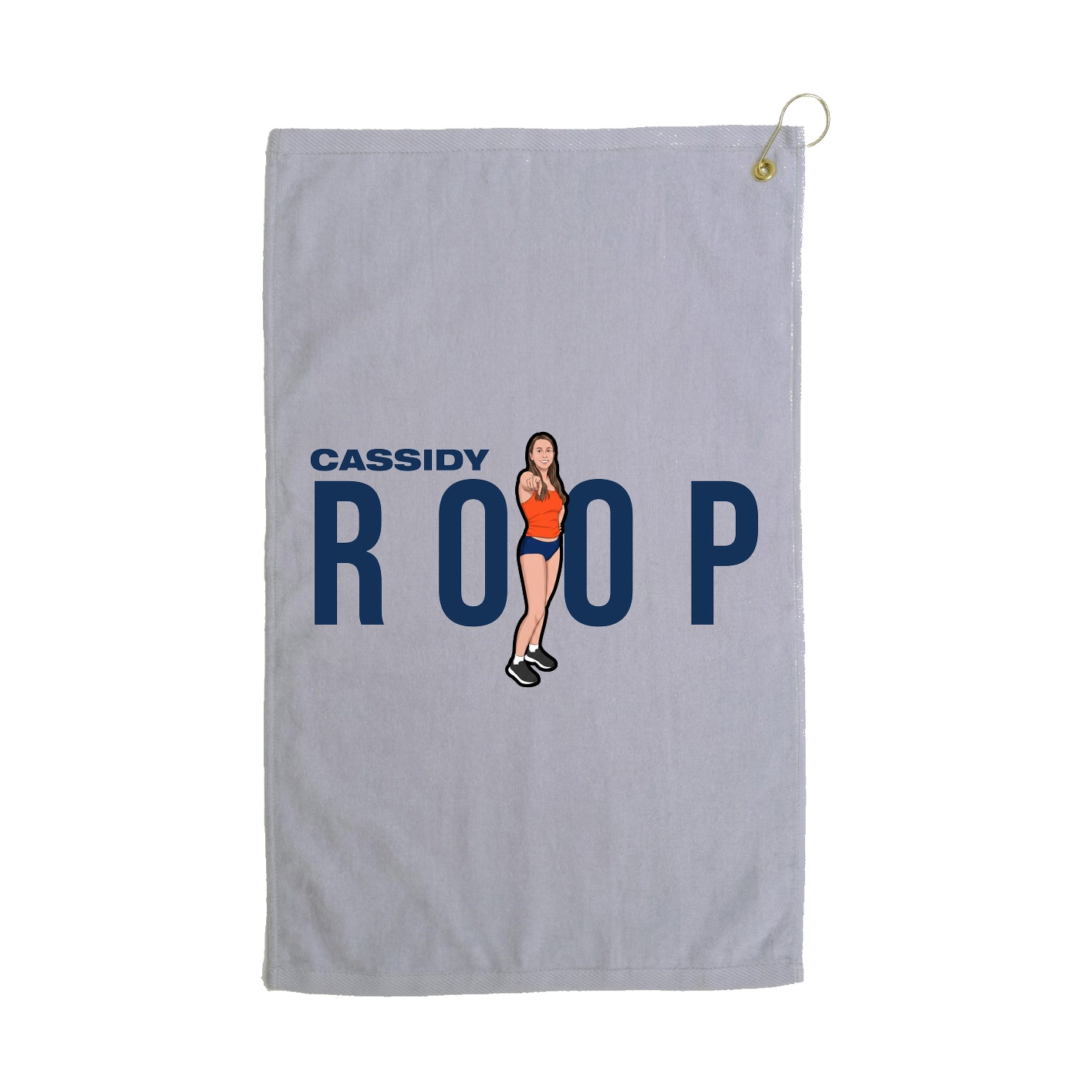 Golf Towel — Player Name in Grey