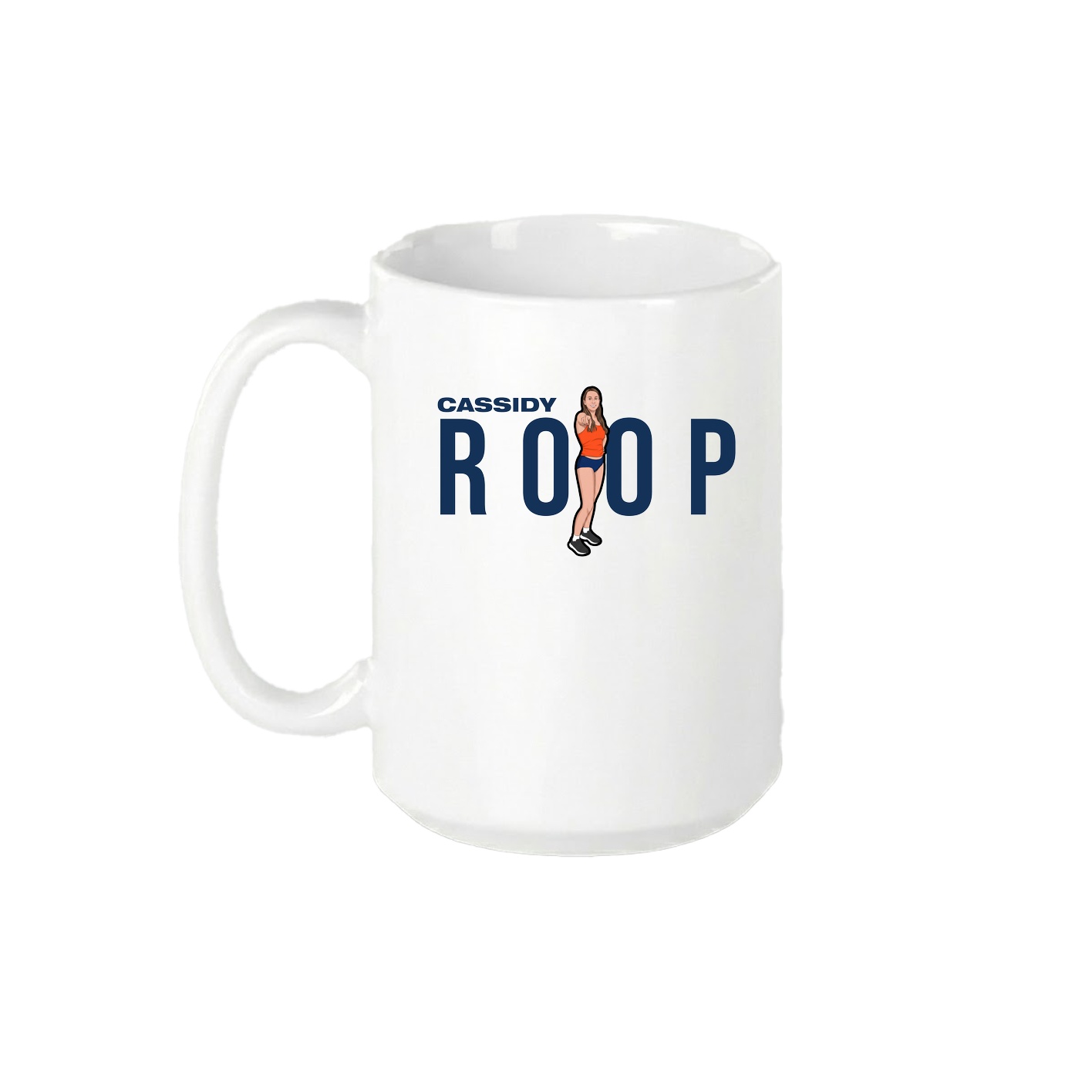 15oz Coffee Mug — Player Name in White