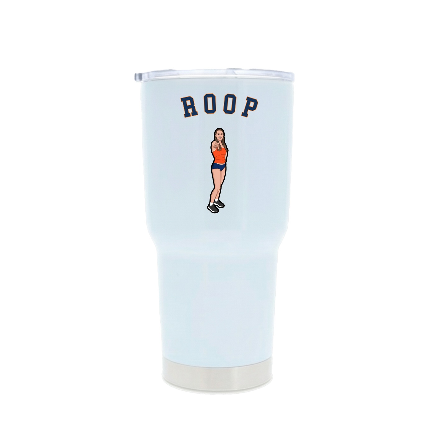 30oz Stainless Steel Tumbler — Shirsey Arch in White