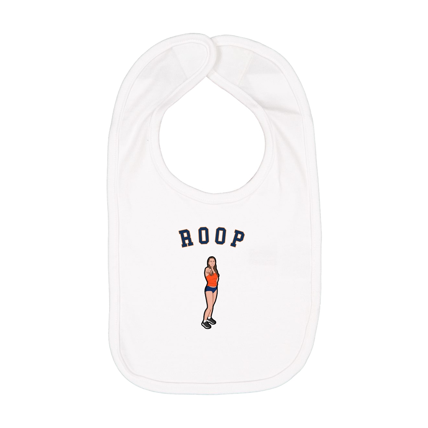 Infant Bib — Shirsey Arch in White