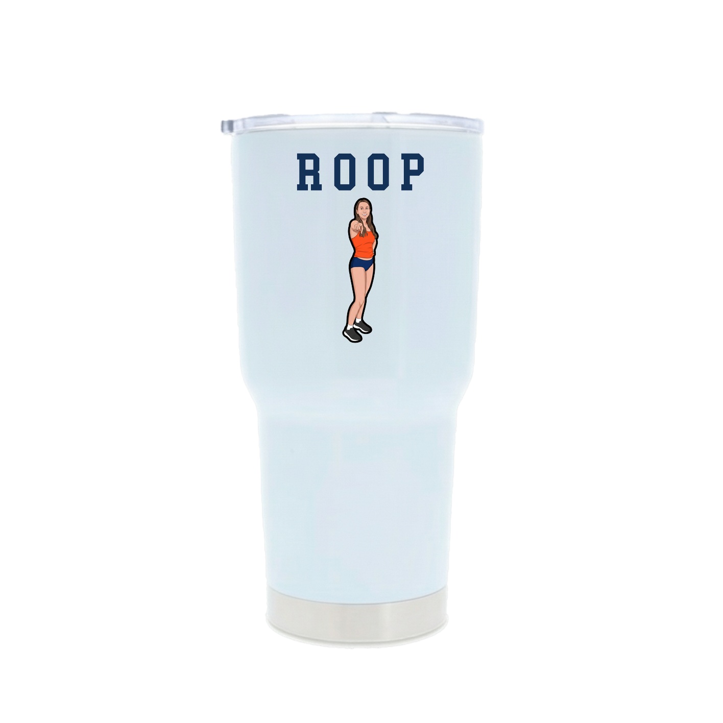 30oz Stainless Steel Tumbler — Shirsey in White