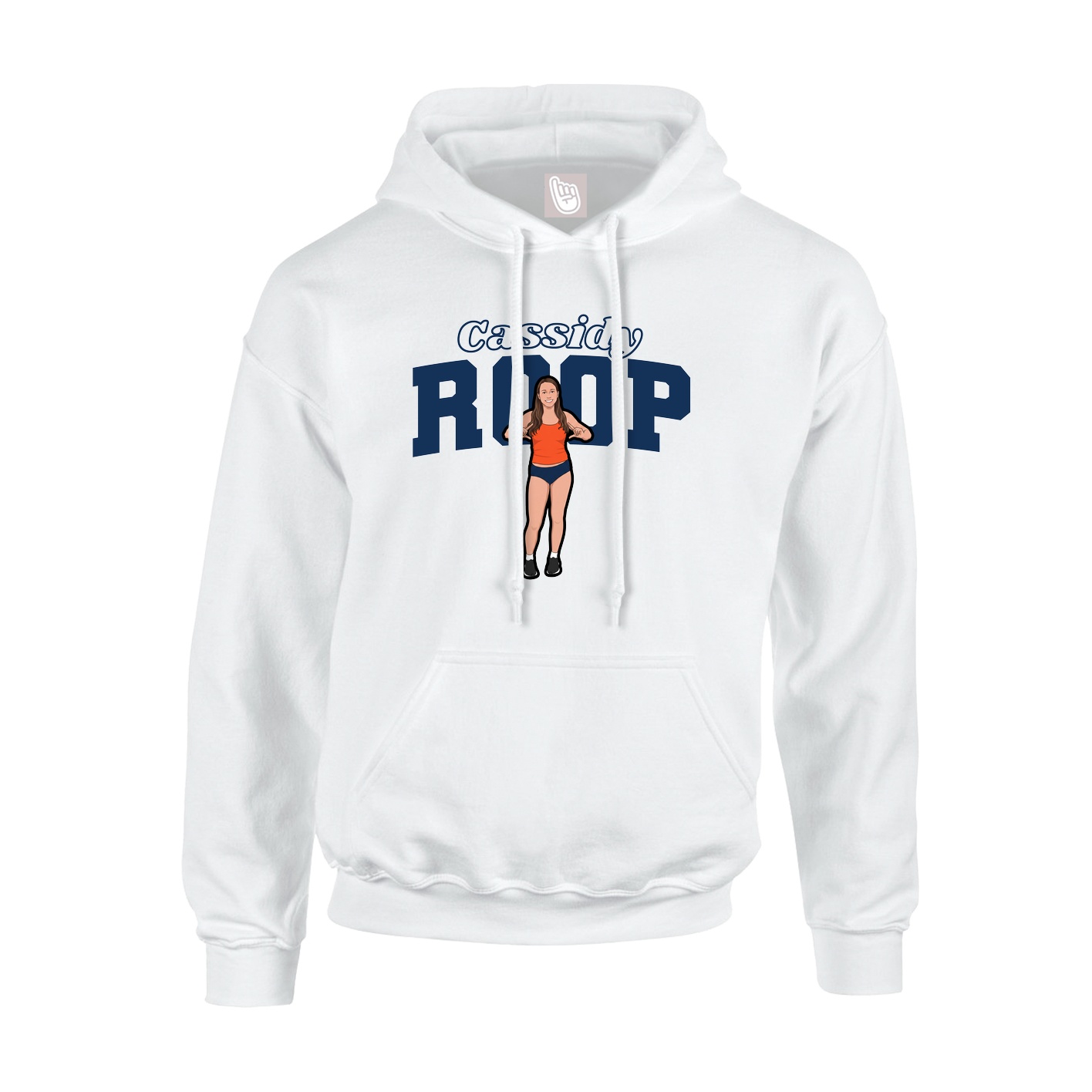 Hoodie — Name Arch in White