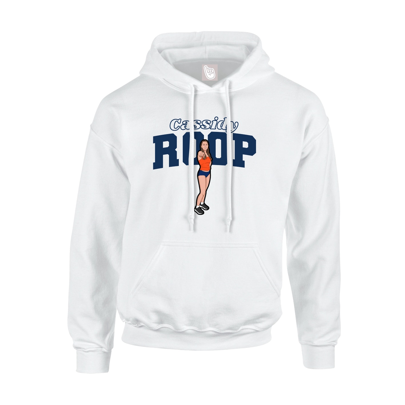 Hoodie — Name Arch in White