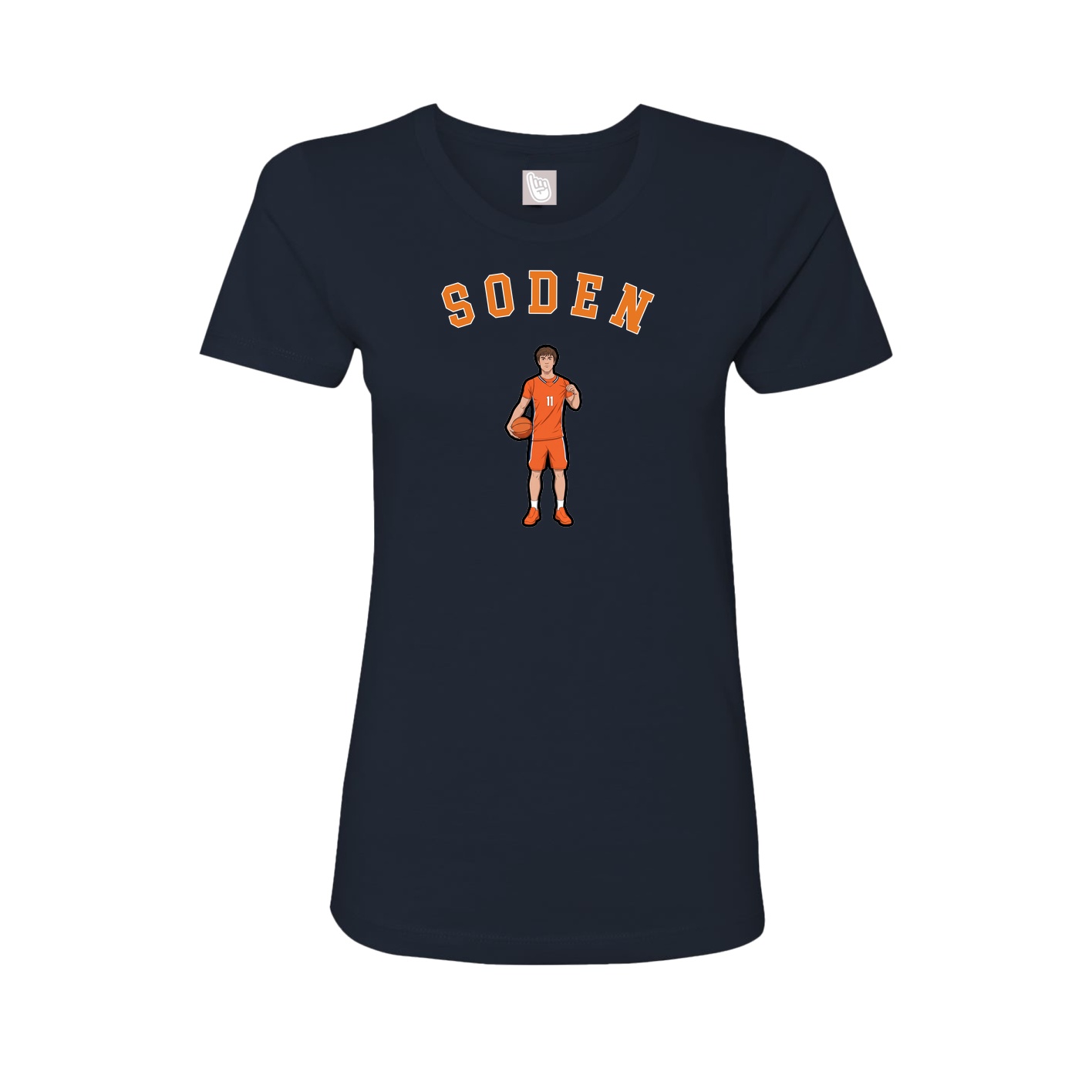 Fitted Women's Tee — Shirsey Arch in Navy