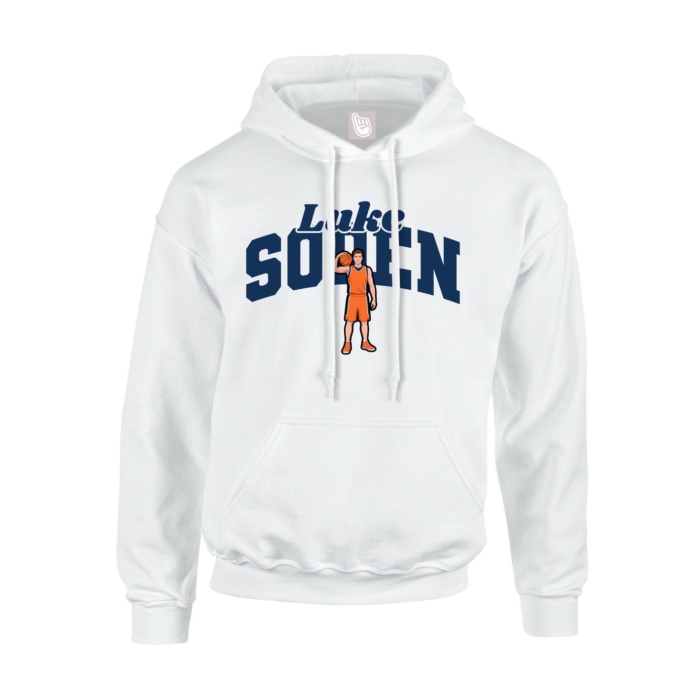 Youth Hoodie — Signature Arch in White