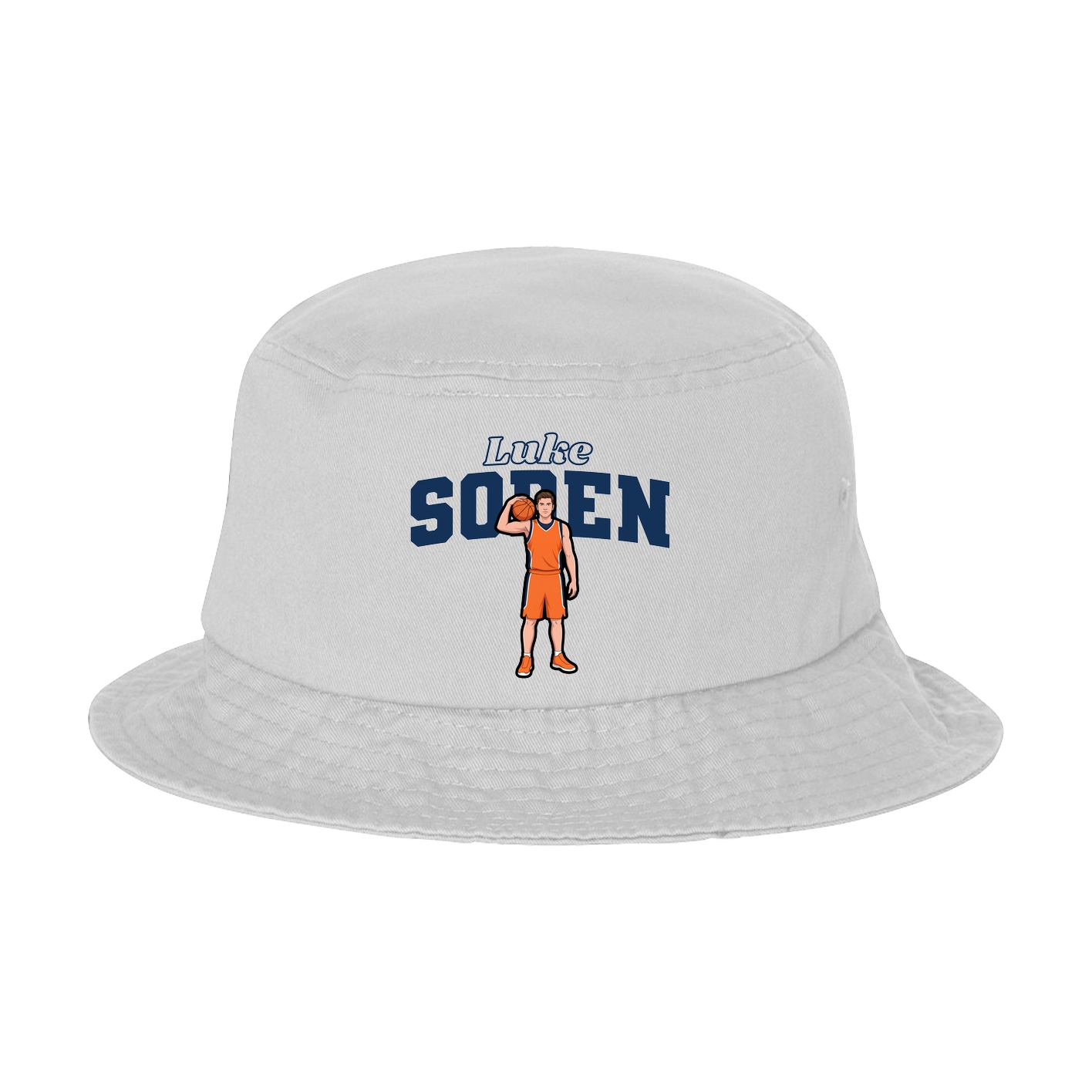 Bucket Cap — Name Arch in White