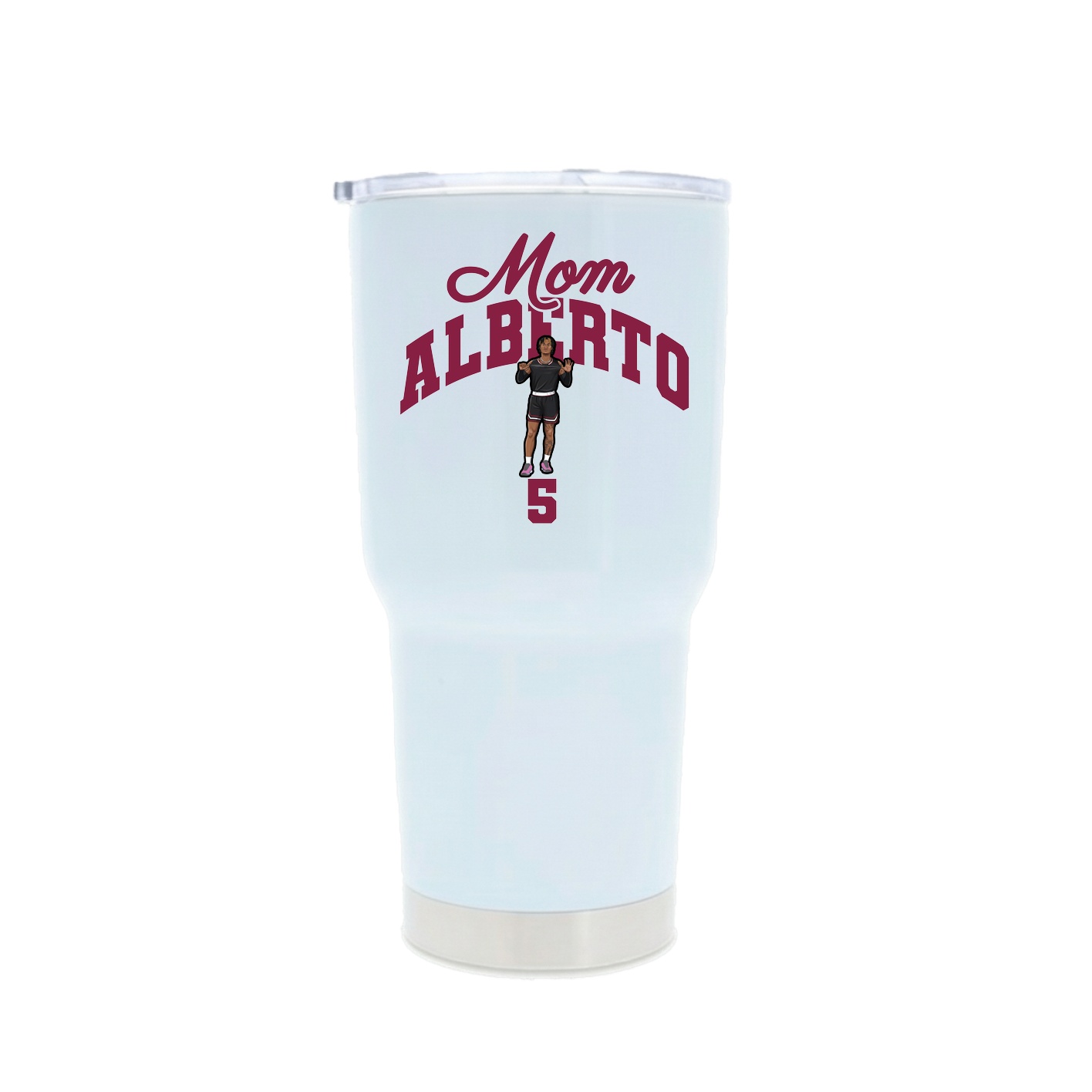 30oz Stainless Steel Tumbler — Mothers Day Arch in White