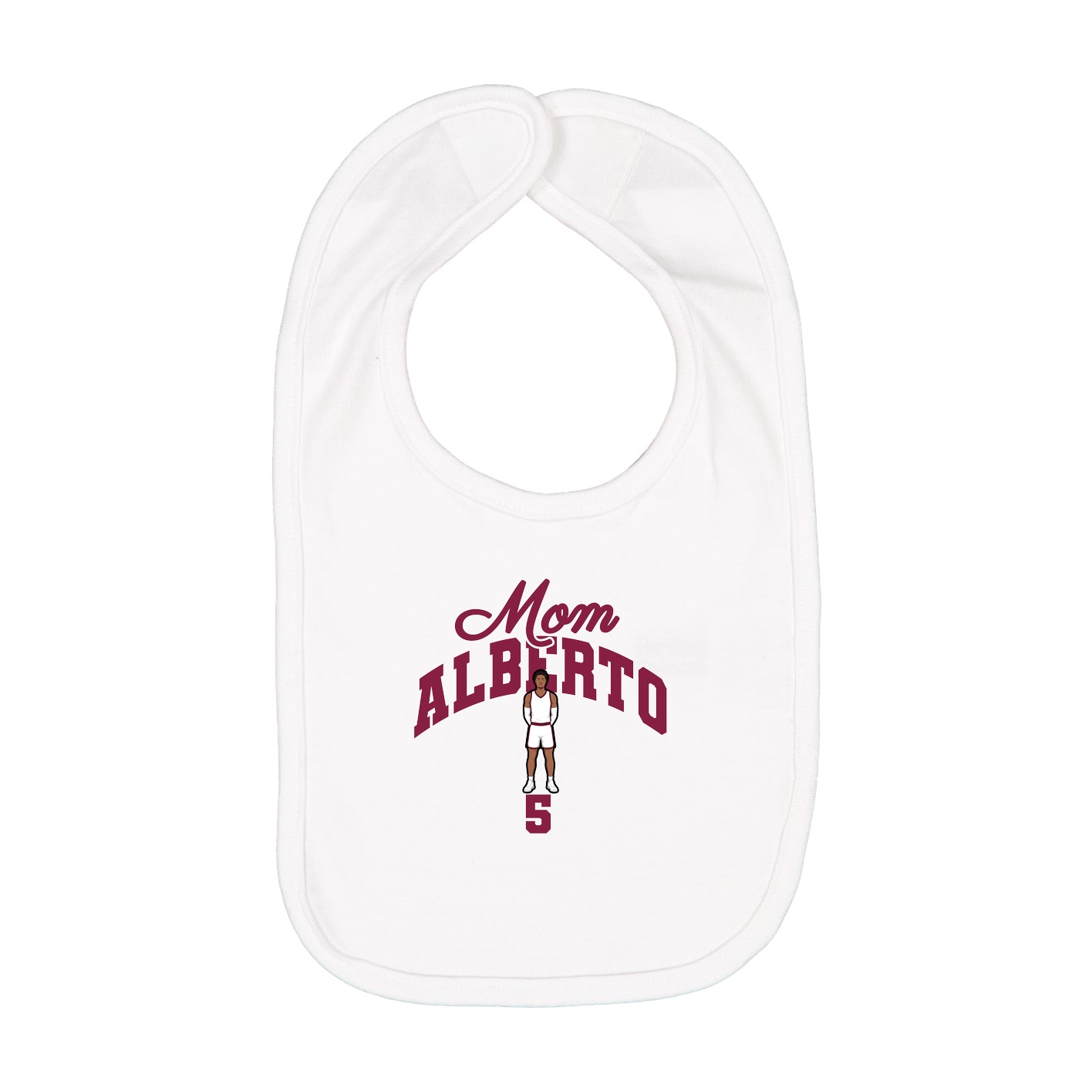 Infant Bib — Mothers Day Arch in White