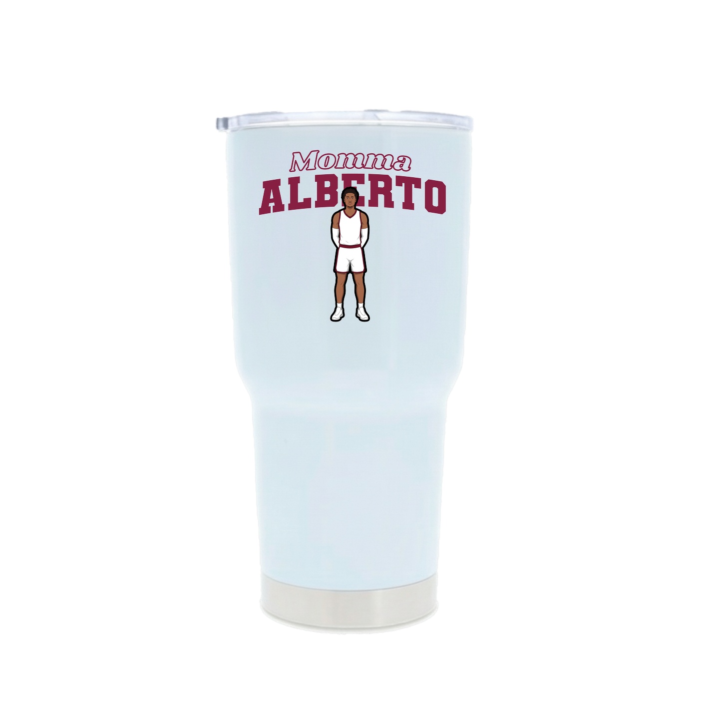 30oz Stainless Steel Tumbler — Mothers Day Block in White