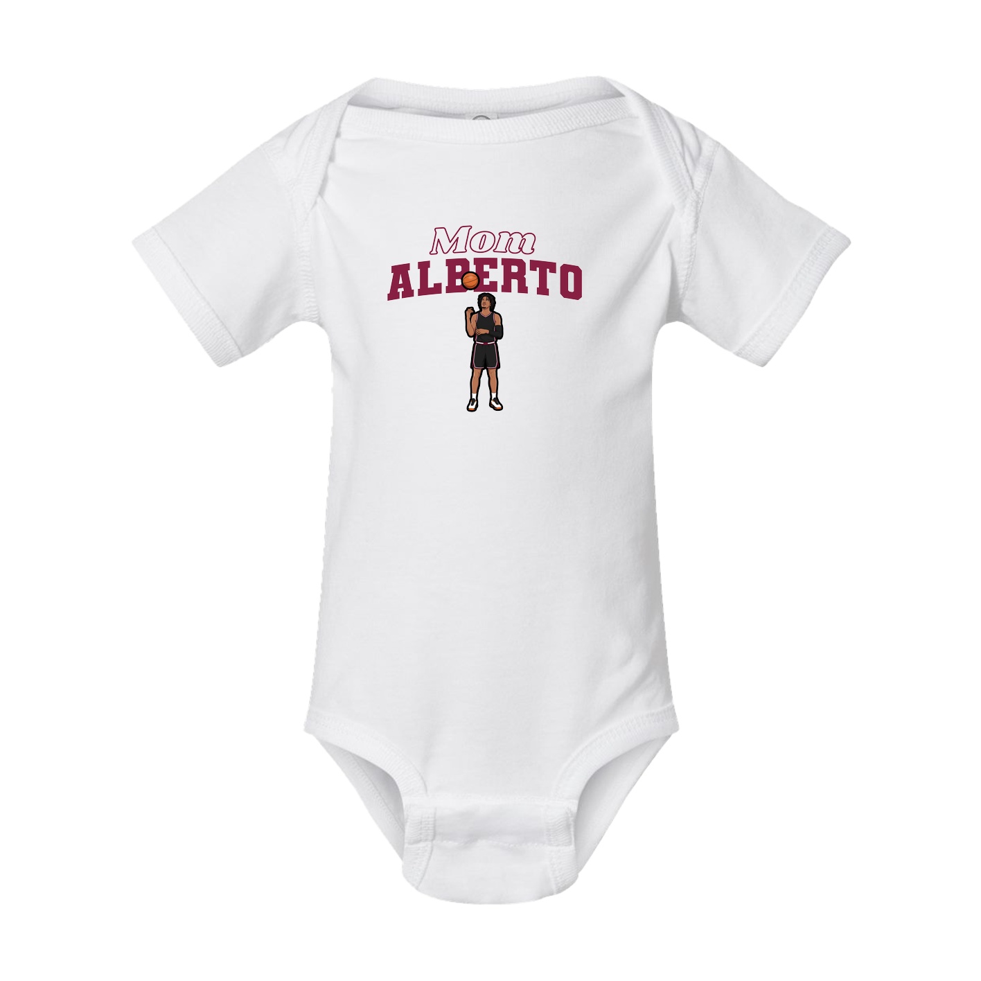 Baby Onesie — Mothers Day Block in White
