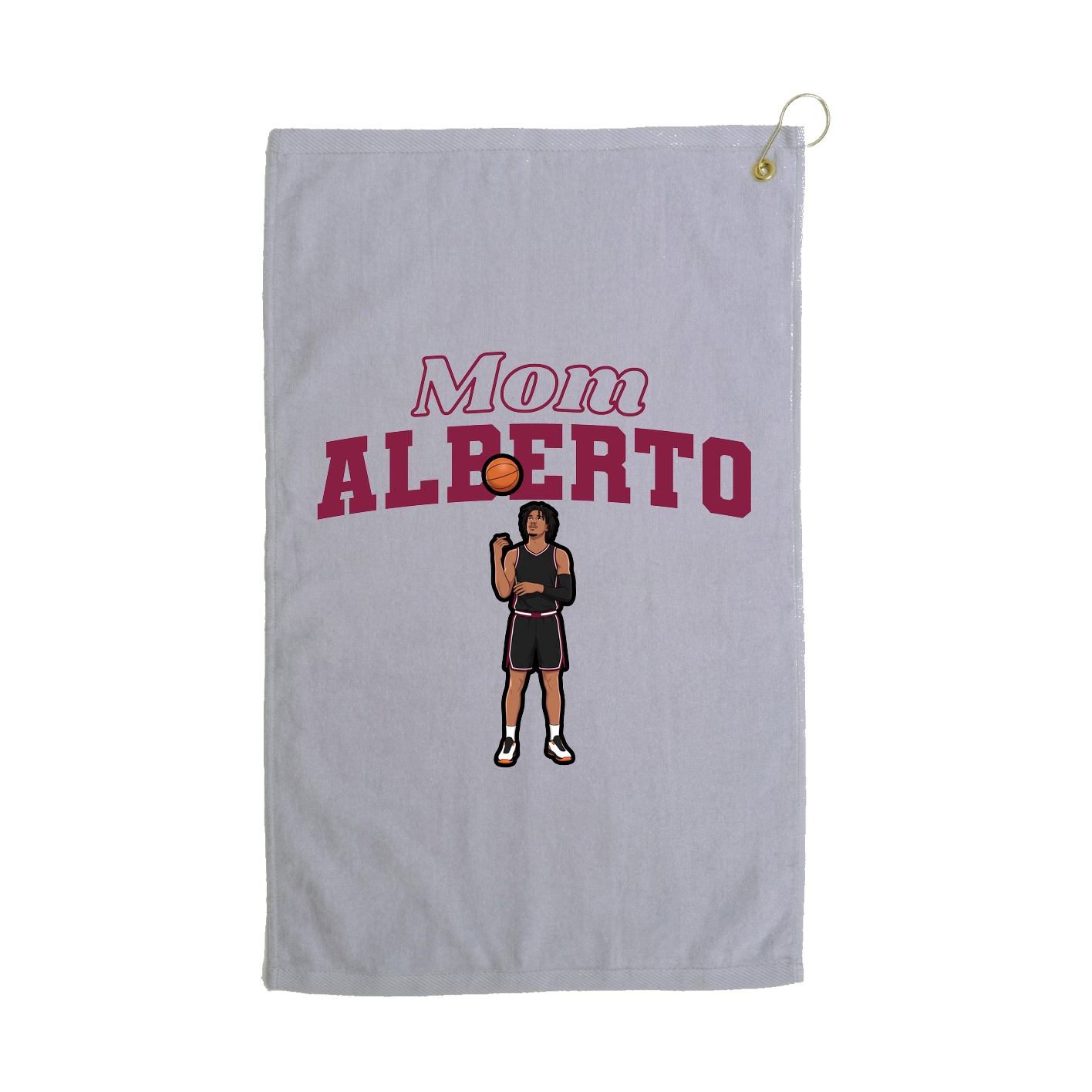 Golf Towel — Mothers Day Block in Grey