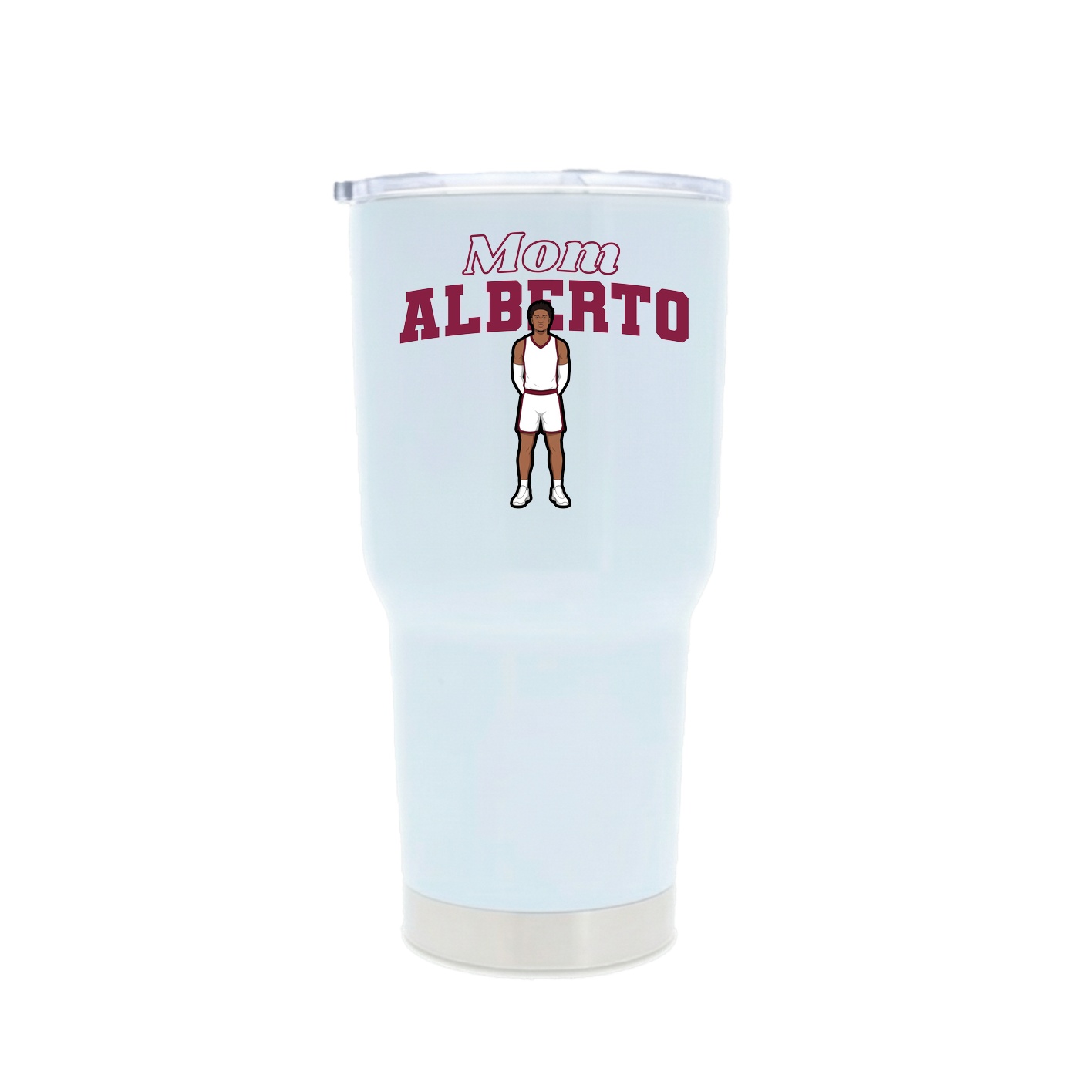 30oz Stainless Steel Tumbler — Mothers Day Block in White