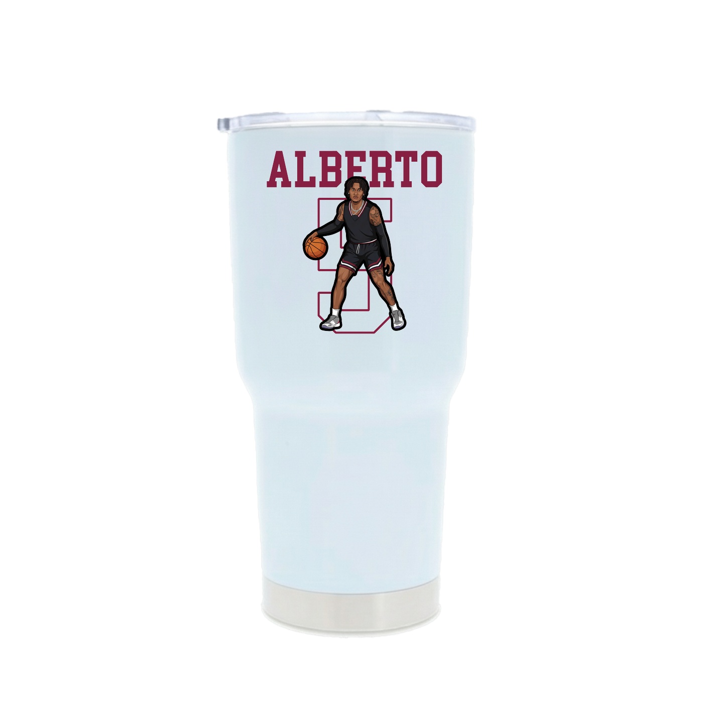 30oz Stainless Steel Tumbler — Shirsey in White