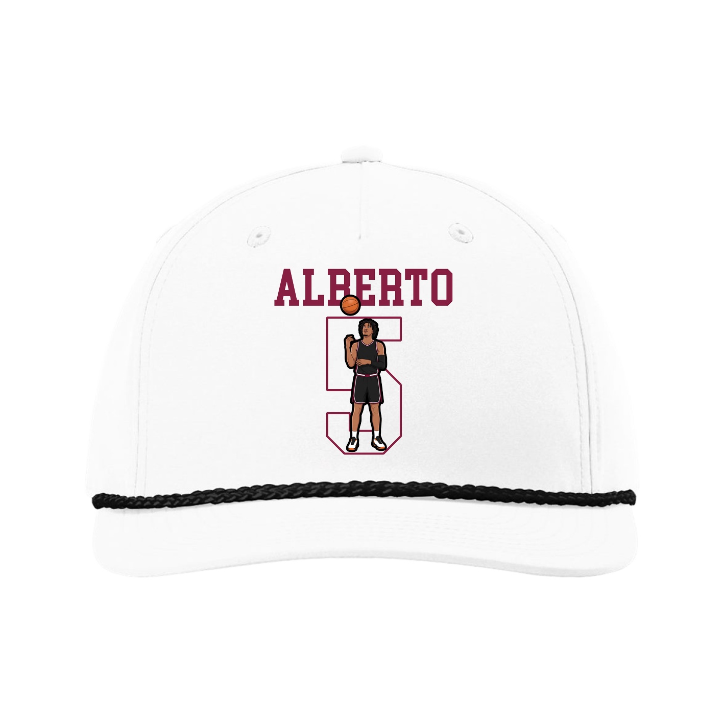 Five-Panel Classic Rope Cap — Shirsey in White