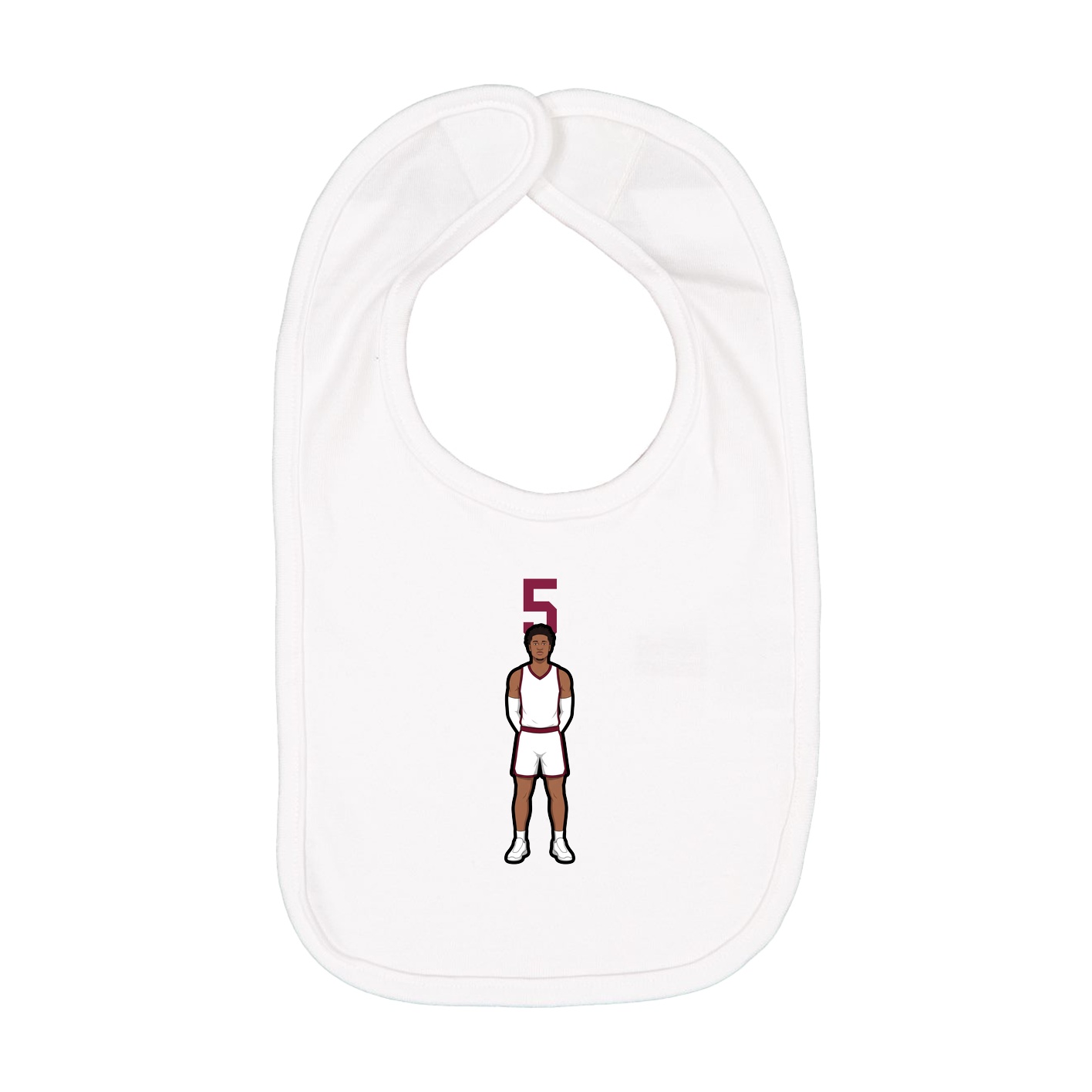 Infant Bib — Number Top in White