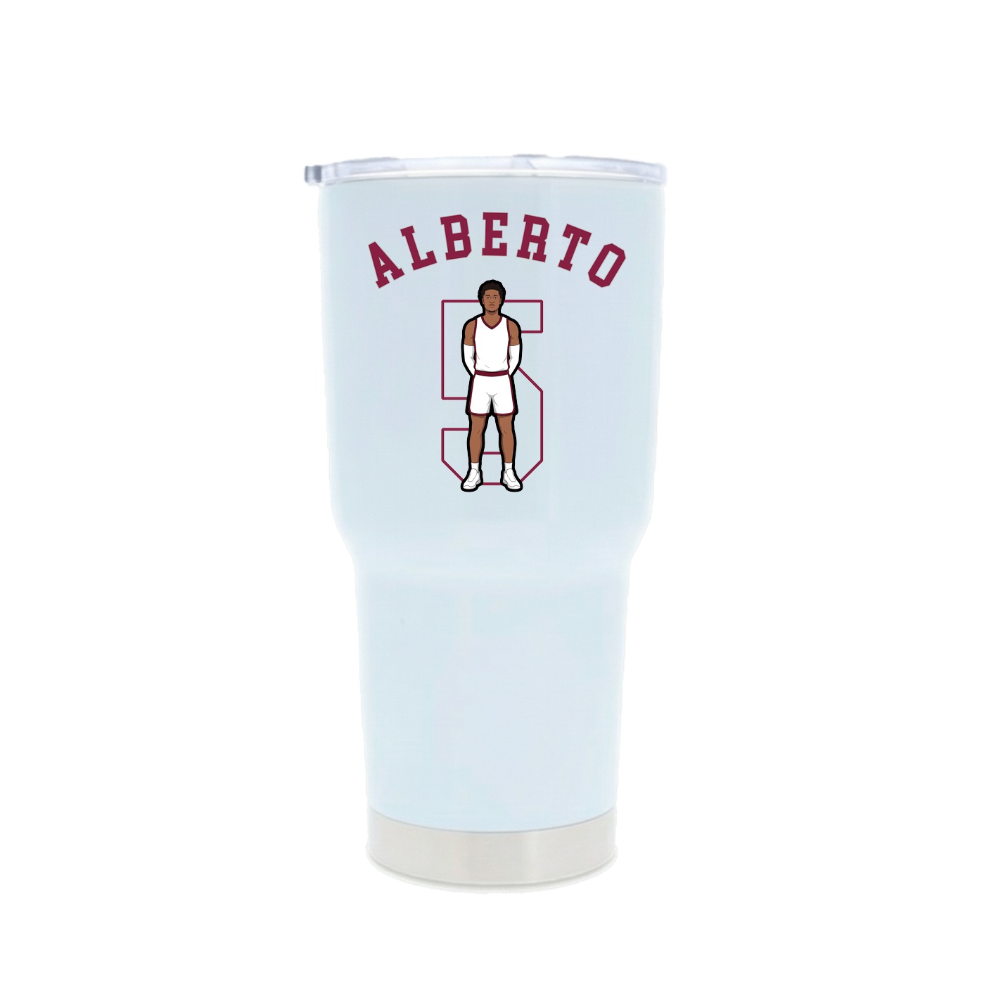 30oz Stainless Steel Tumbler — Shirsey Arch in White