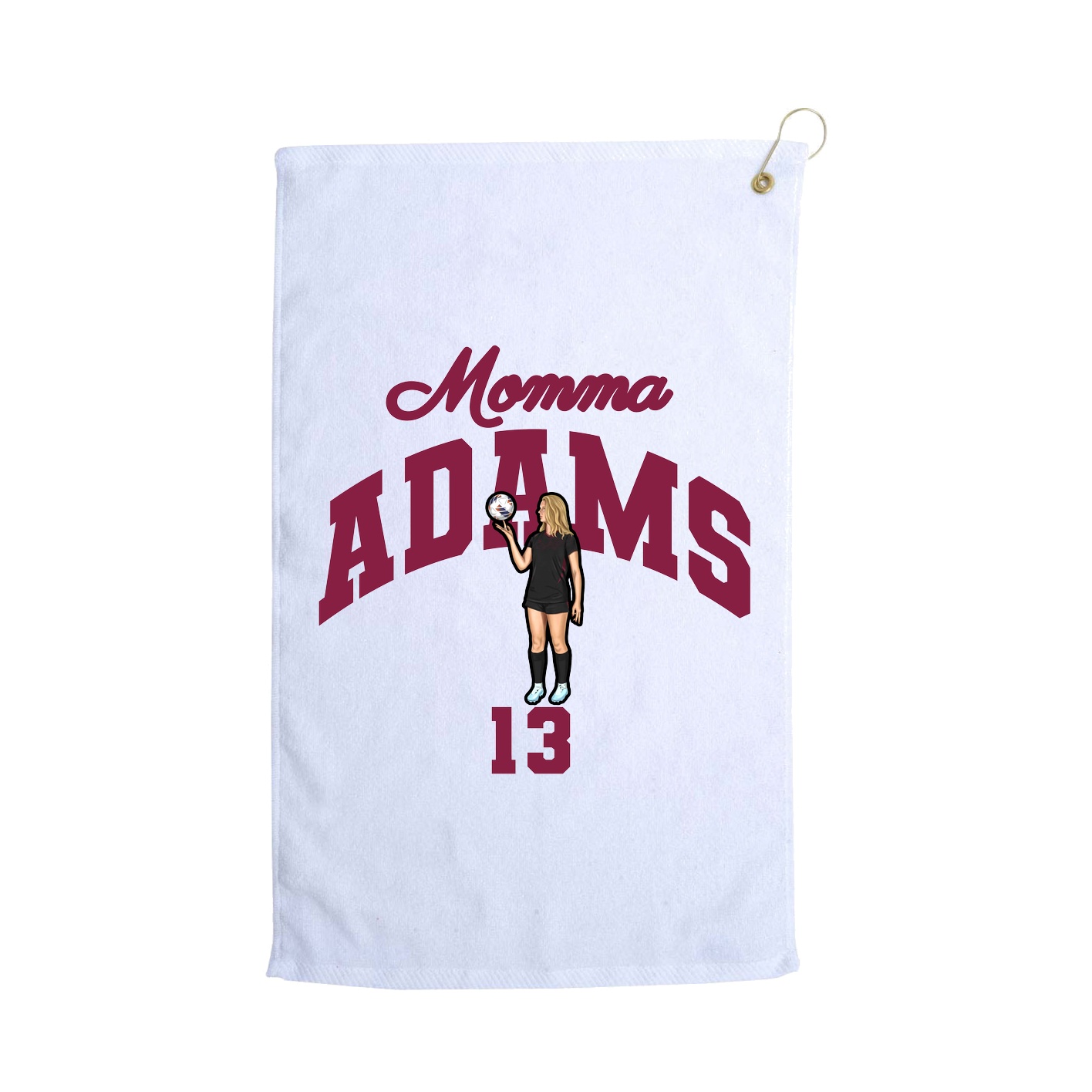Golf Towel — Mothers Day Arch in White