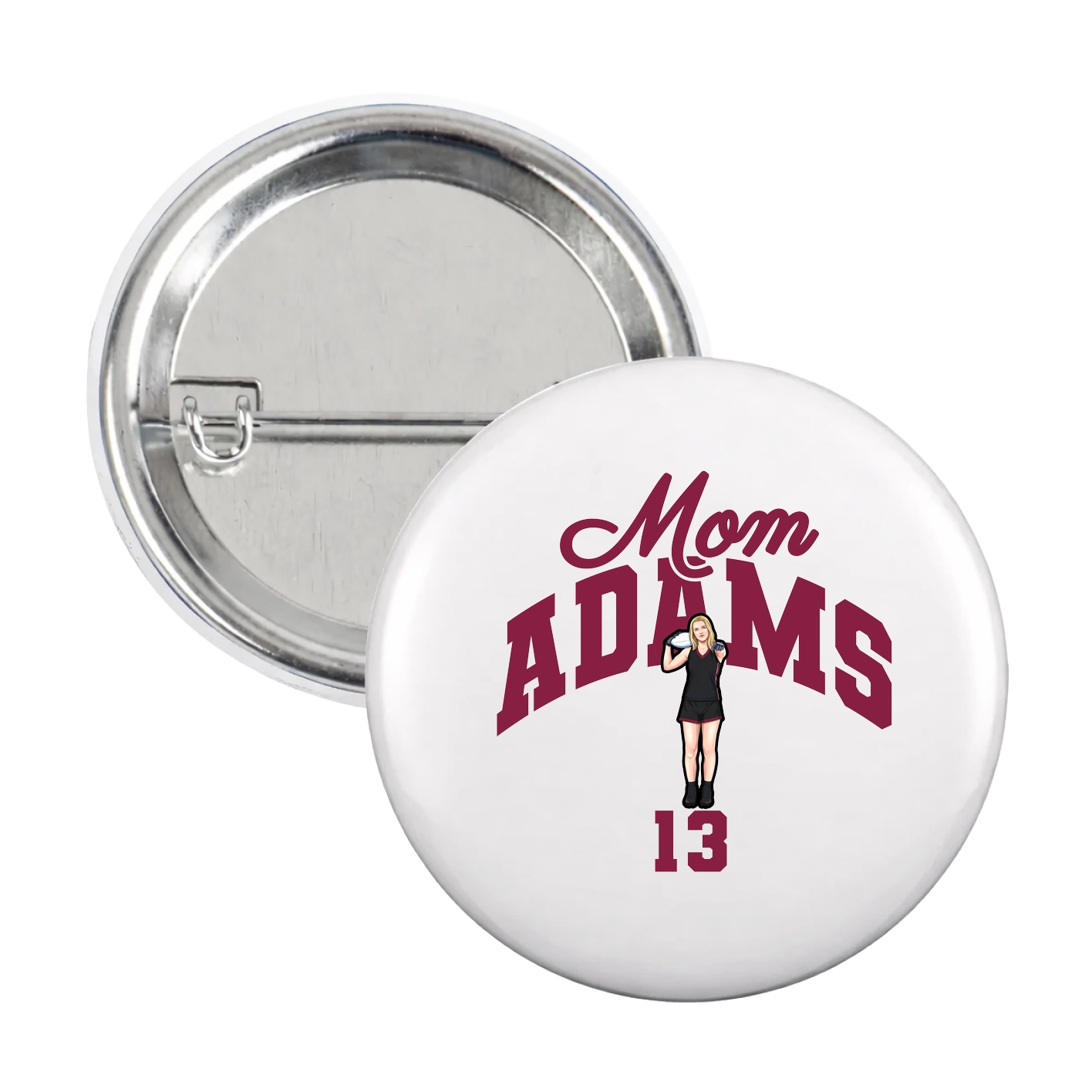 Game Day Button — Mothers Day Arch in White