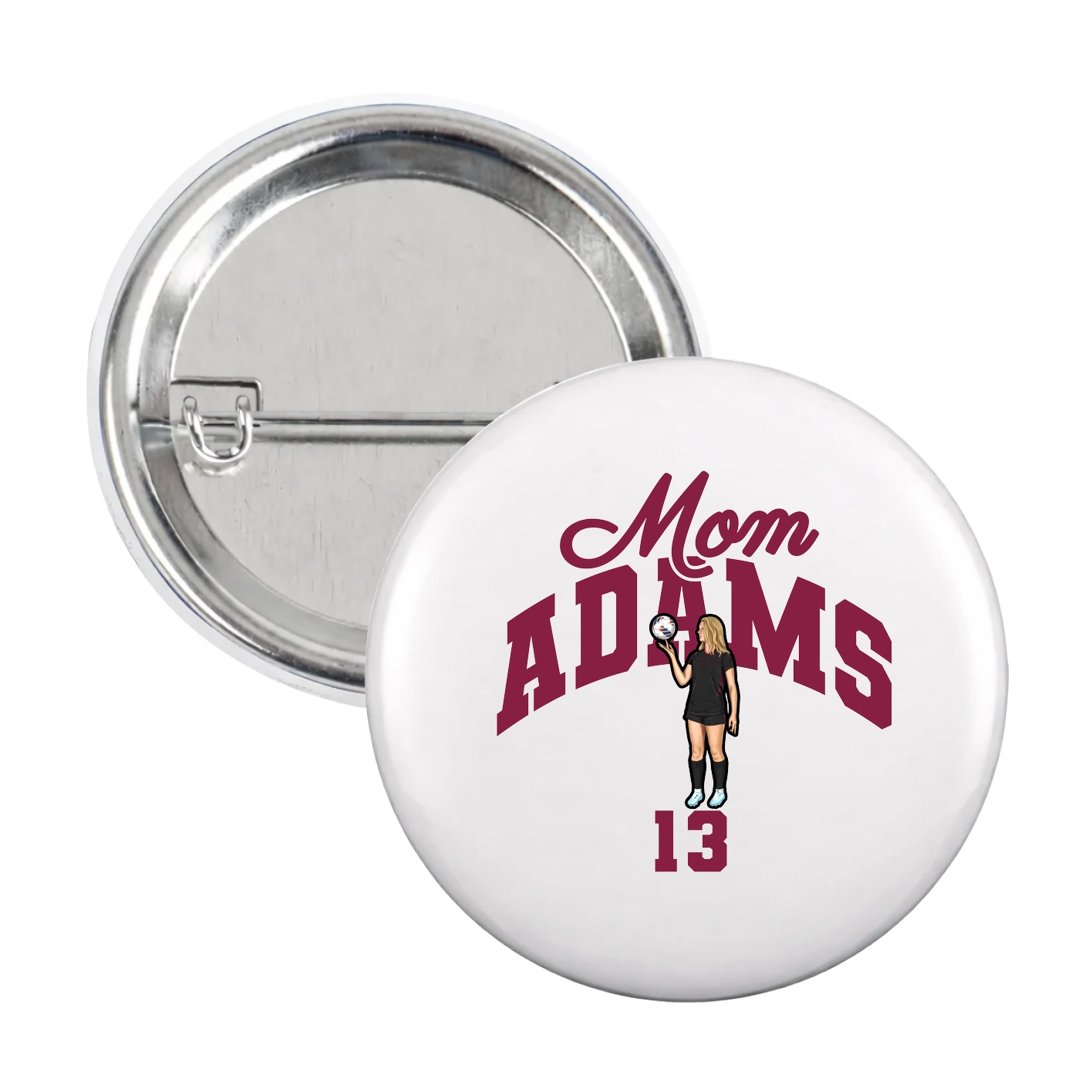 Game Day Button — Mothers Day Arch in White
