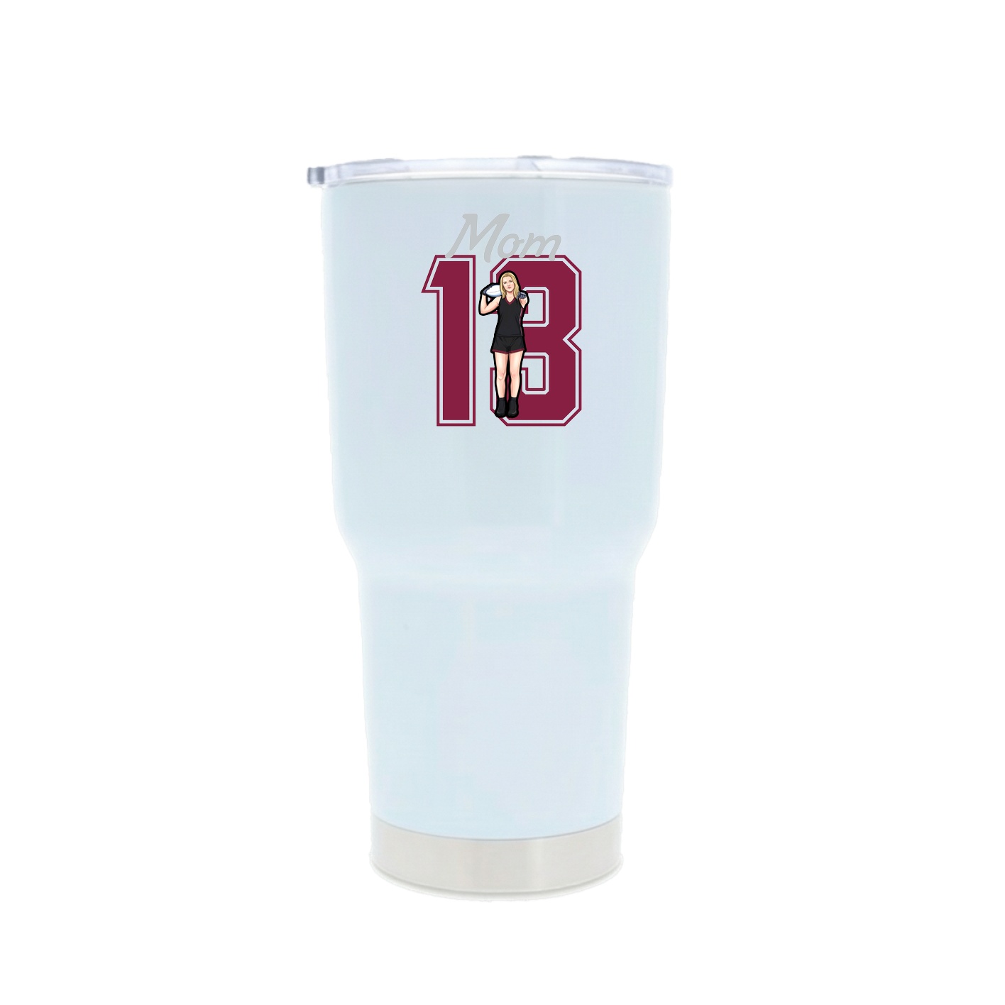 30oz Stainless Steel Tumbler — Mothers Day Shirsey in White