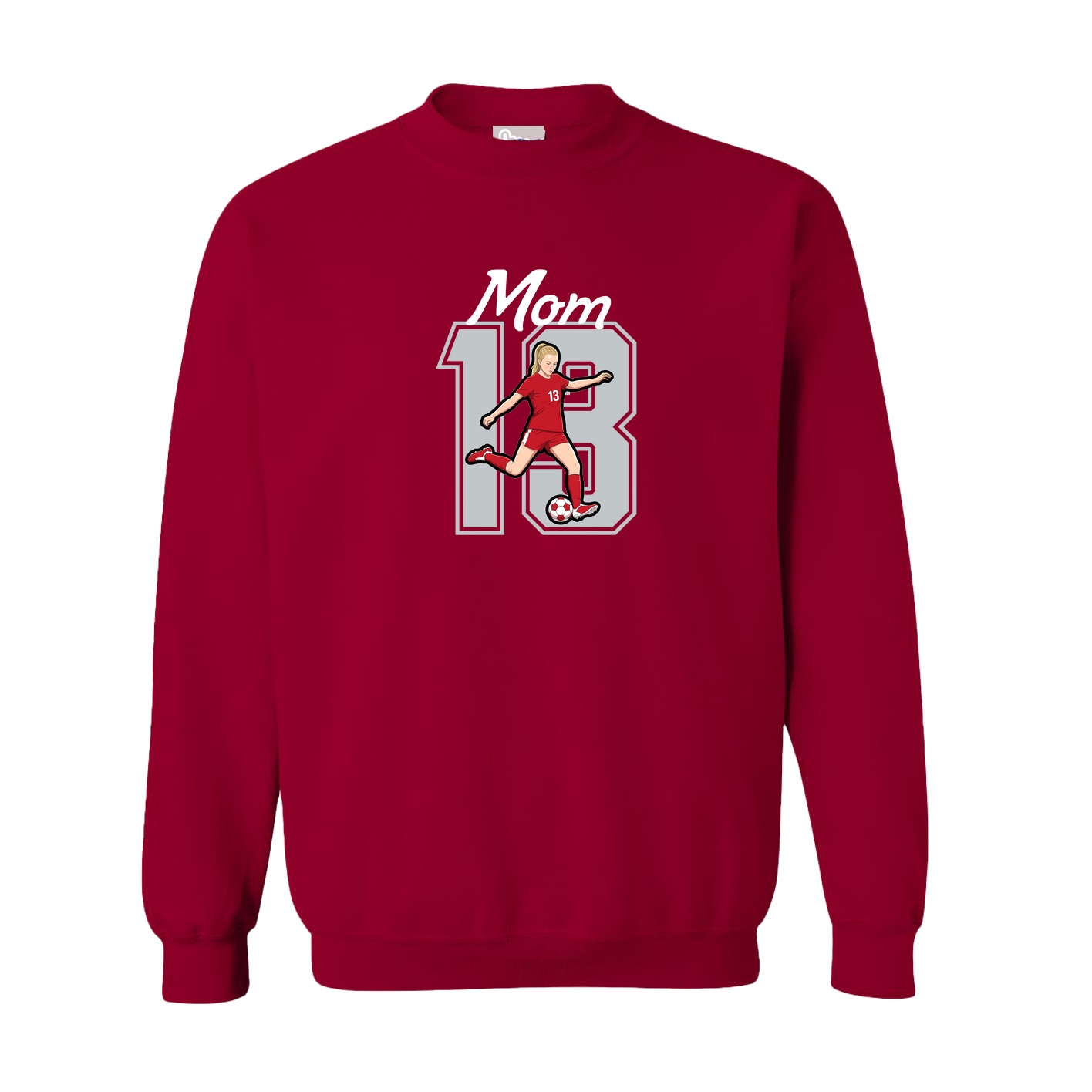 Fleece Crew — Mothers Day Shirsey in Cardinal