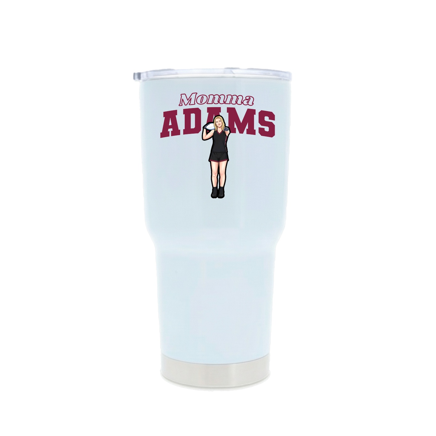 30oz Stainless Steel Tumbler — Mothers Day Block in White