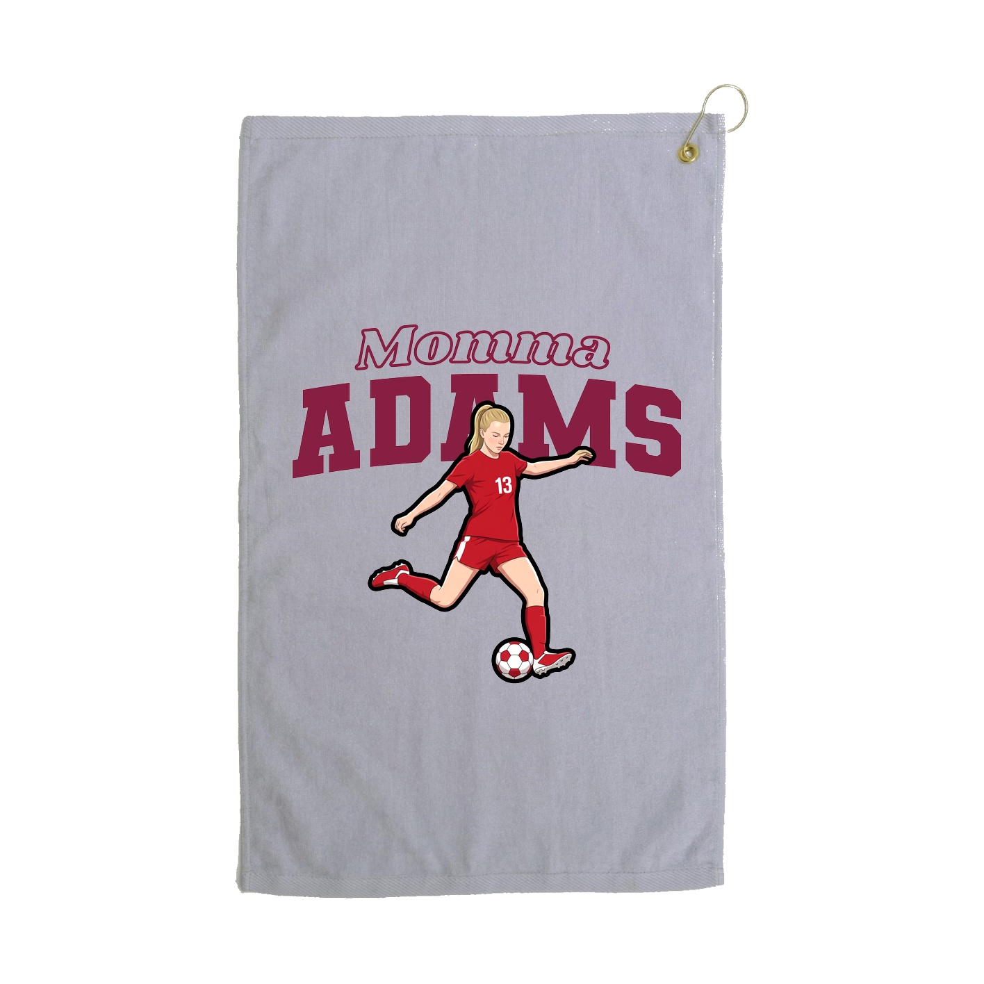 Golf Towel — Mothers Day Block in Grey