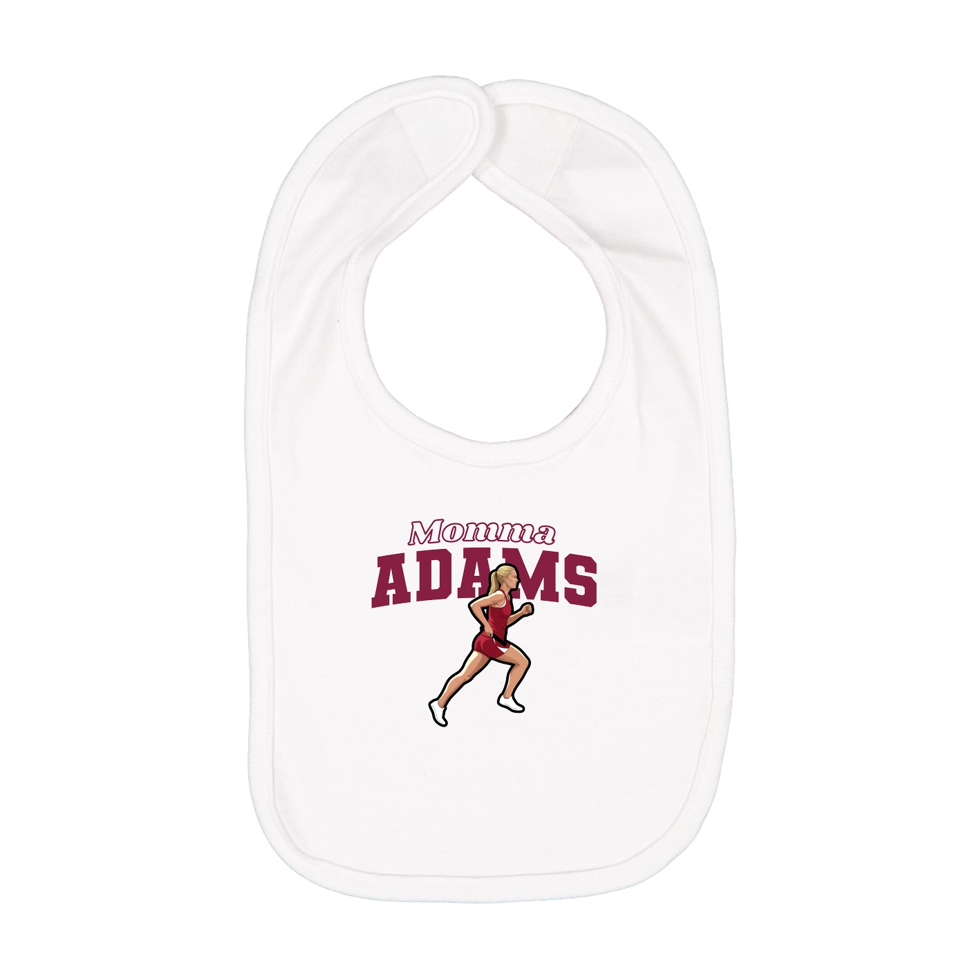 Infant Bib — Mothers Day Block in White