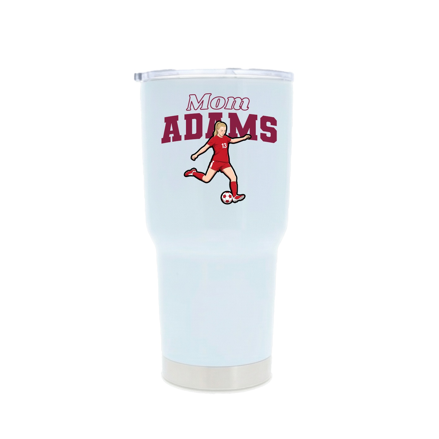 30oz Stainless Steel Tumbler — Mothers Day Block in White