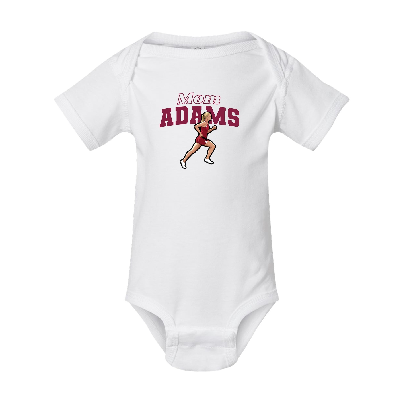 Baby Onesie — Mothers Day Block in White