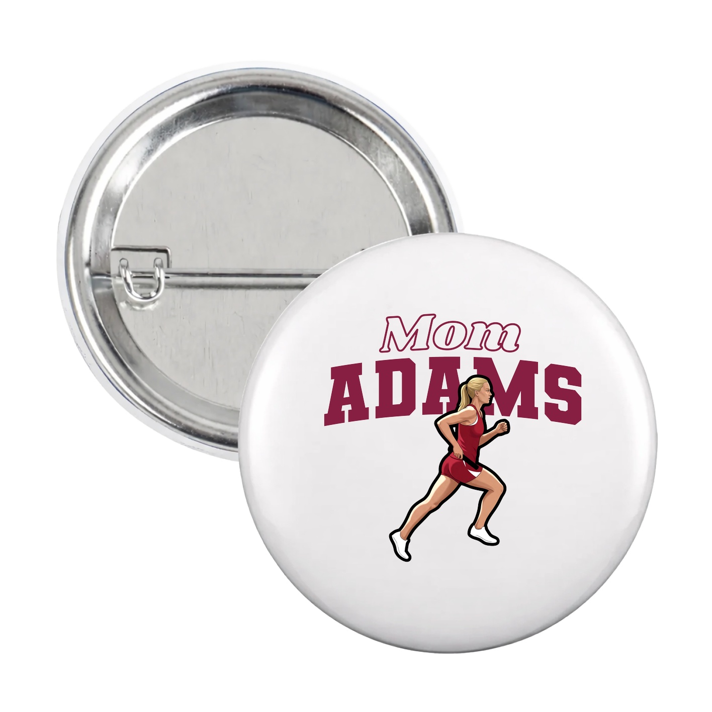 Game Day Button — Mothers Day Block in White