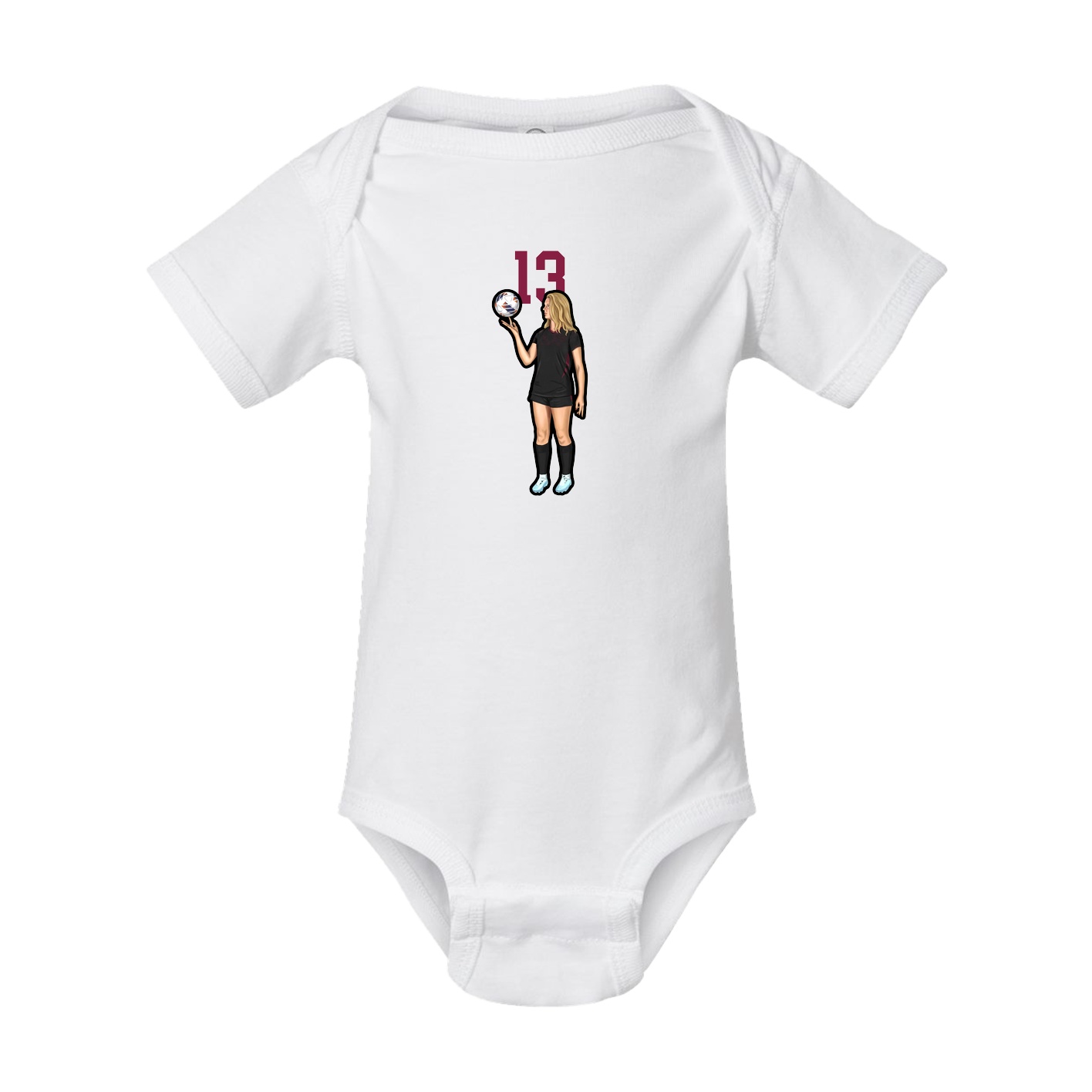 Baby Onesie — Number Top in White