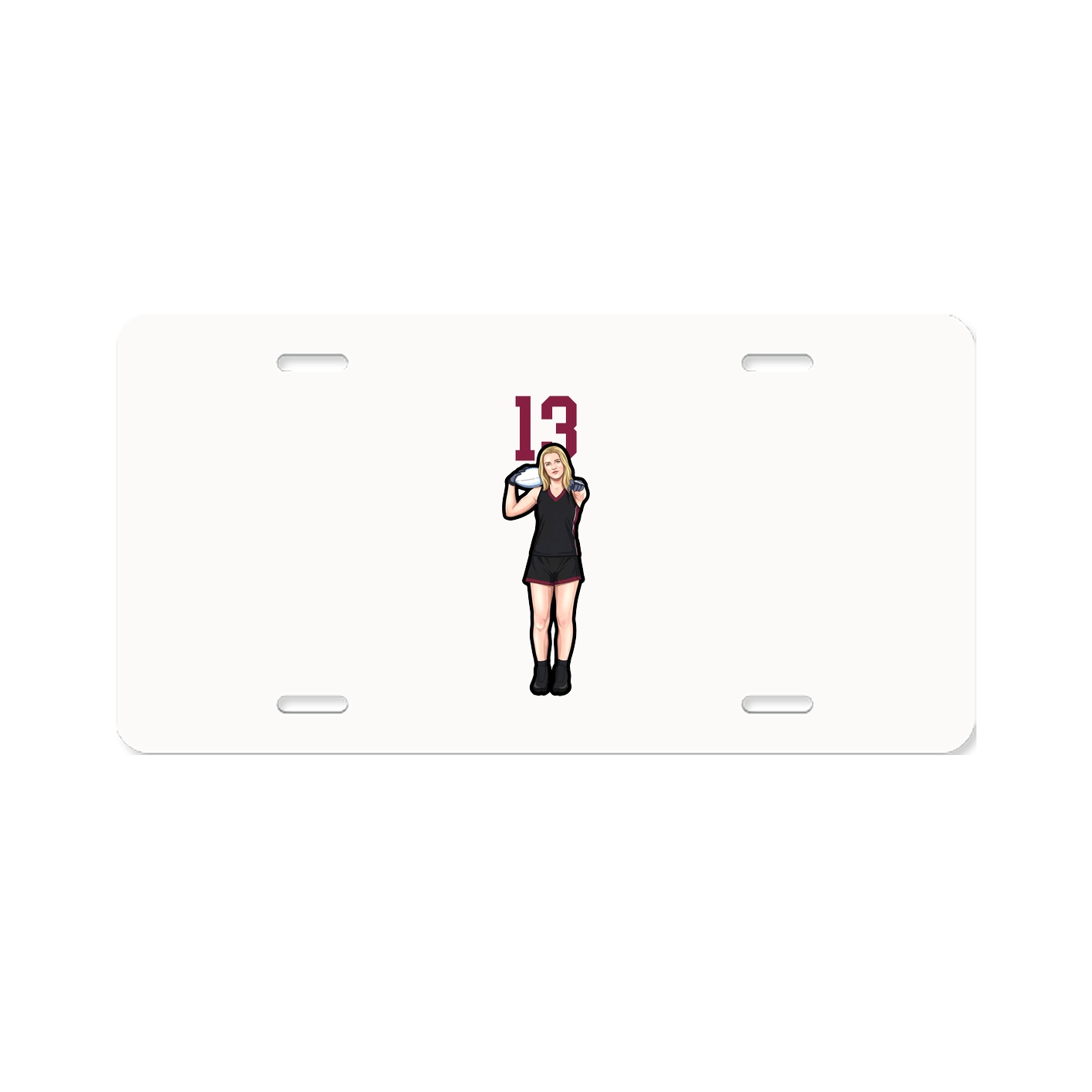 License Plate — Number Top in Classic