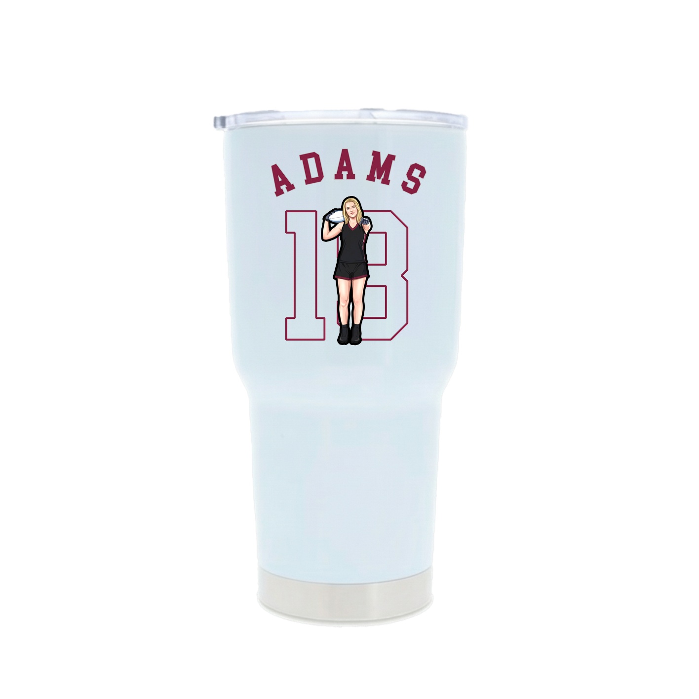 30oz Stainless Steel Tumbler — Shirsey Arch in White