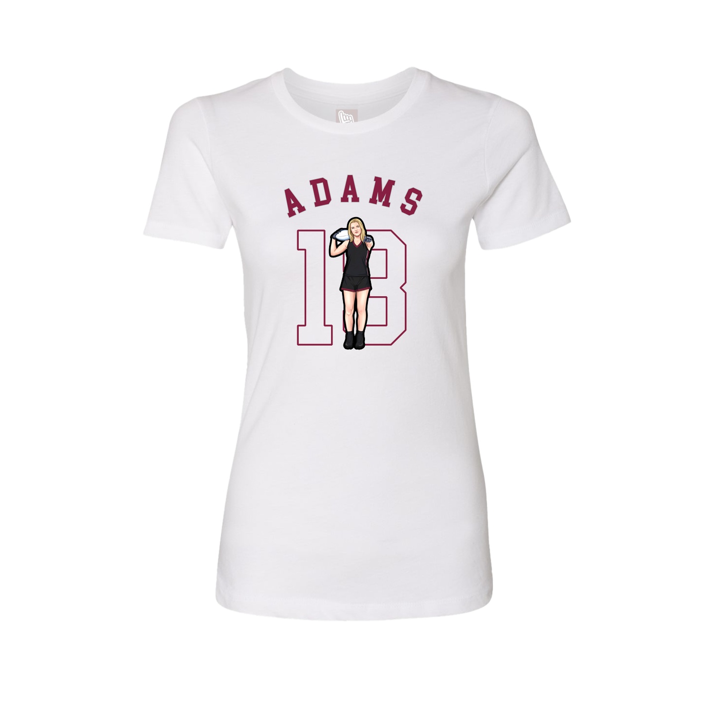 Fitted Women's Tee — Shirsey Arch in White