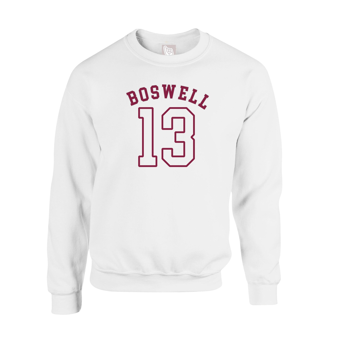 Fleece Crew — Shirsey Arch in White