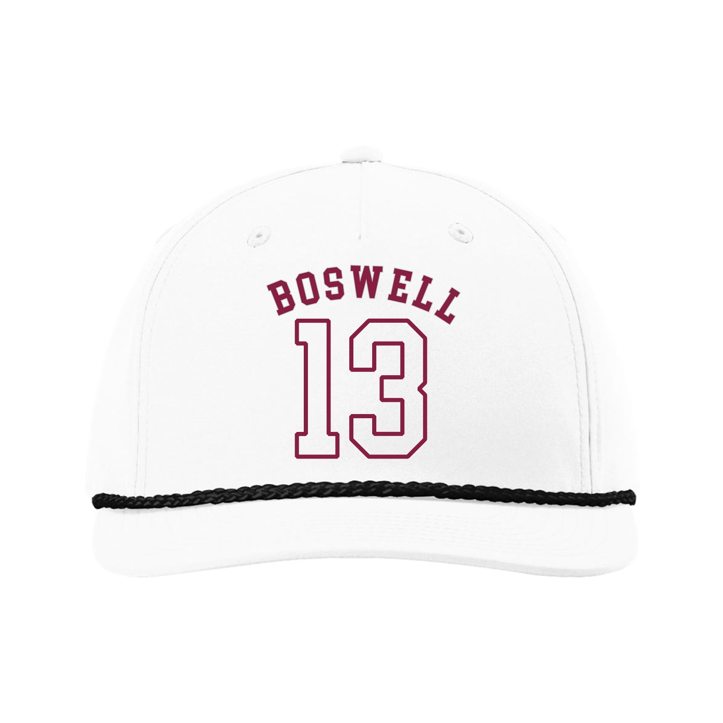 Five-Panel Classic Rope Cap — Shirsey Arch in White