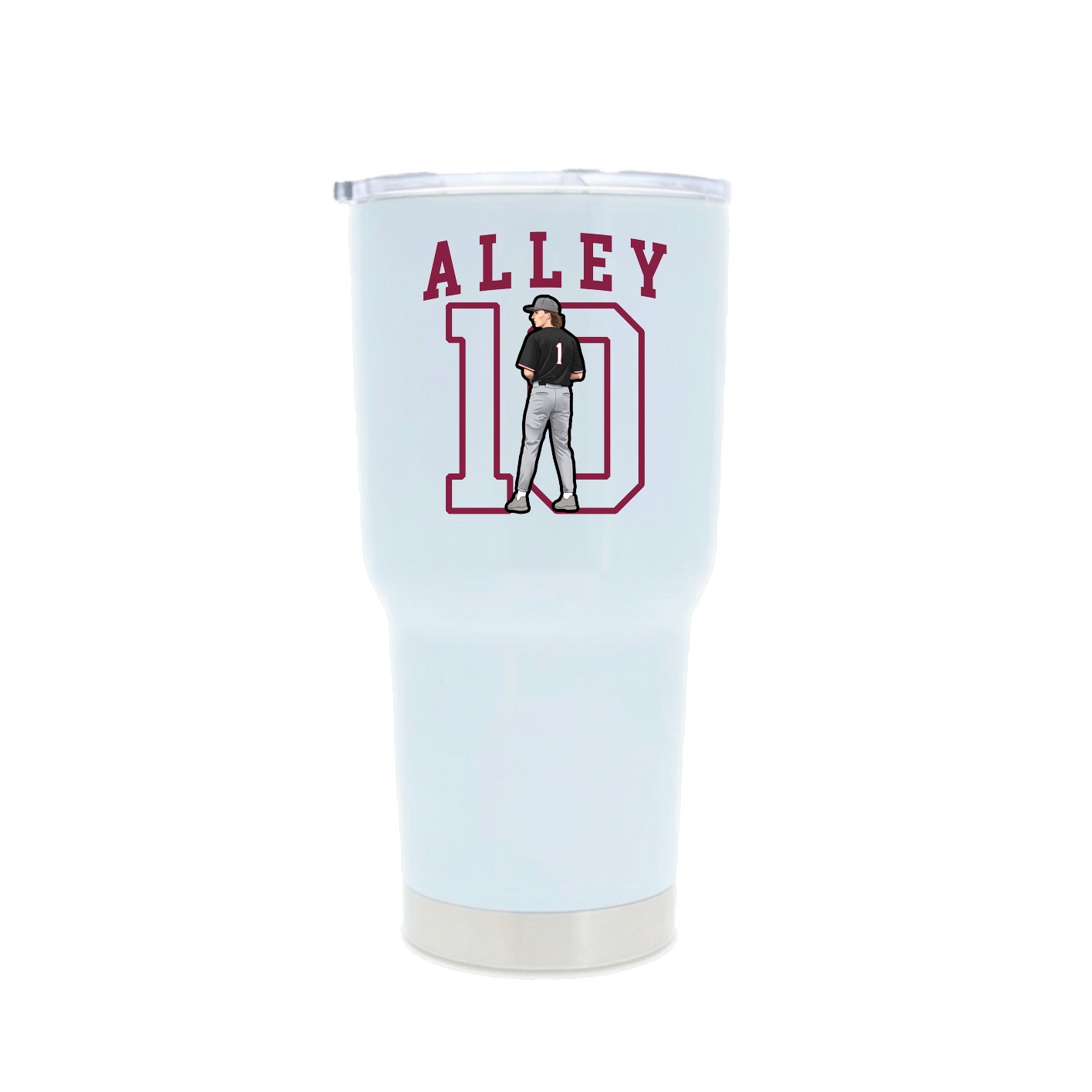 30oz Stainless Steel Tumbler — Shirsey in White