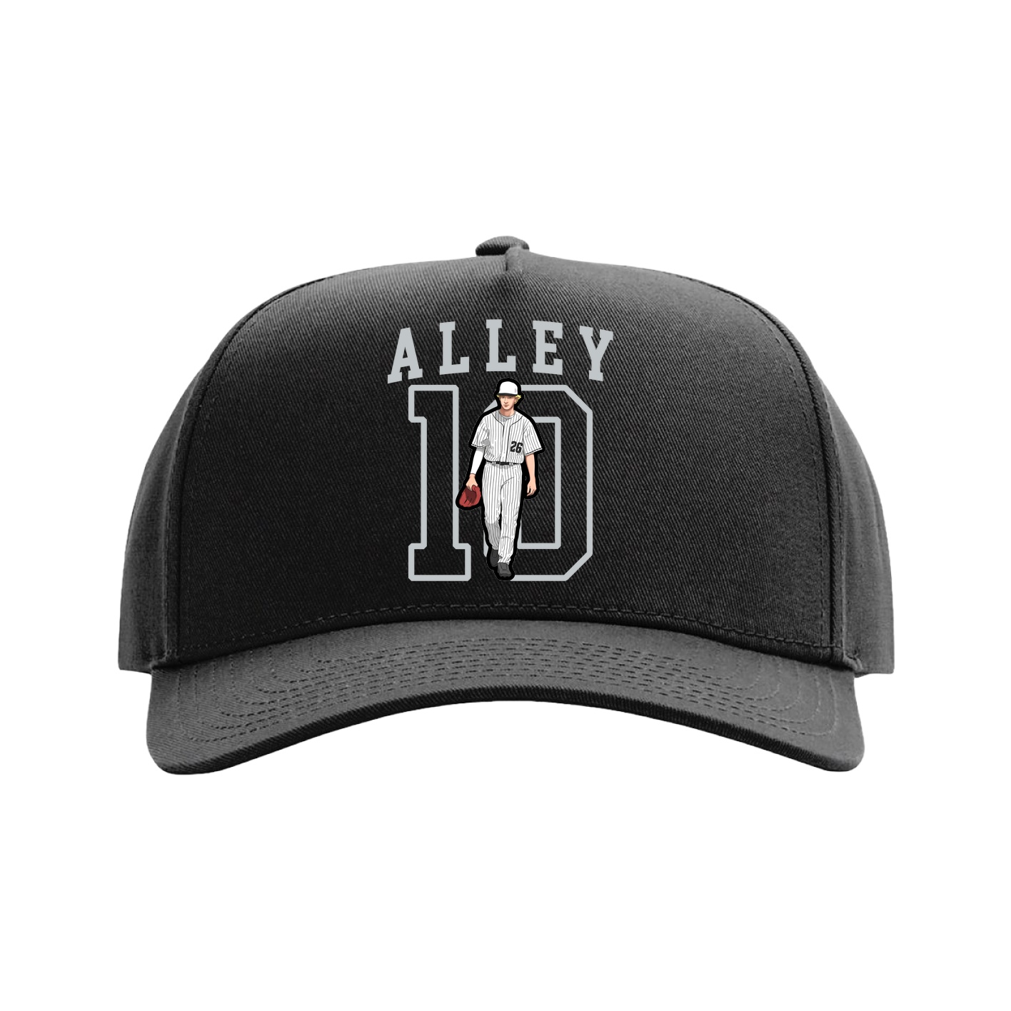 Full Fabric Five-Panel Champ Cap — Shirsey in Black