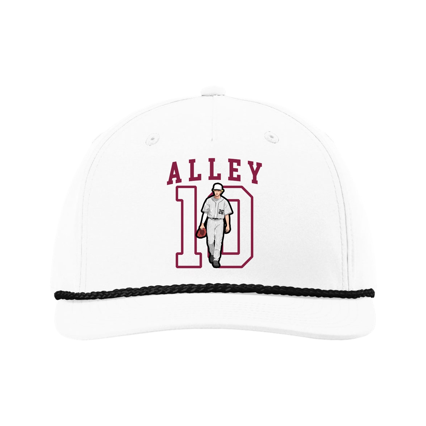 Five-Panel Classic Rope Cap — Shirsey in White