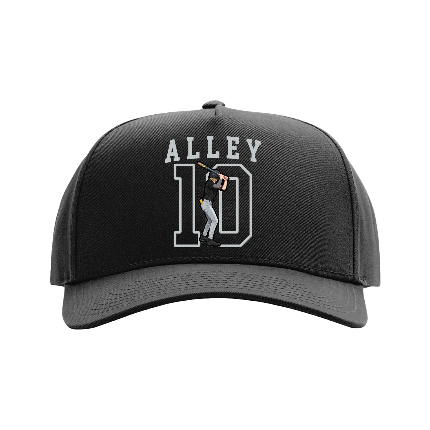 Full Fabric Five-Panel Champ Cap — Shirsey in Black