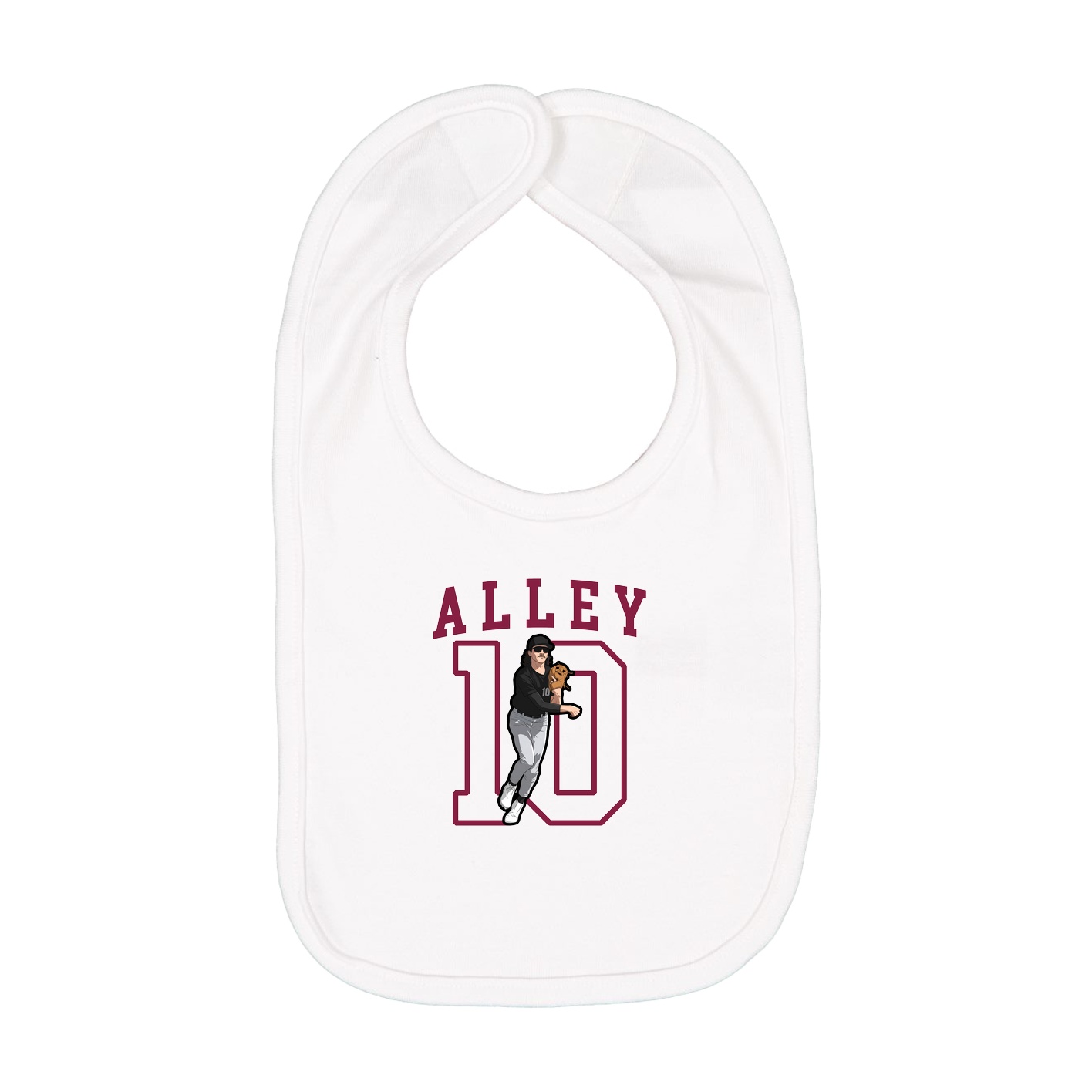 Infant Bib — Shirsey in White