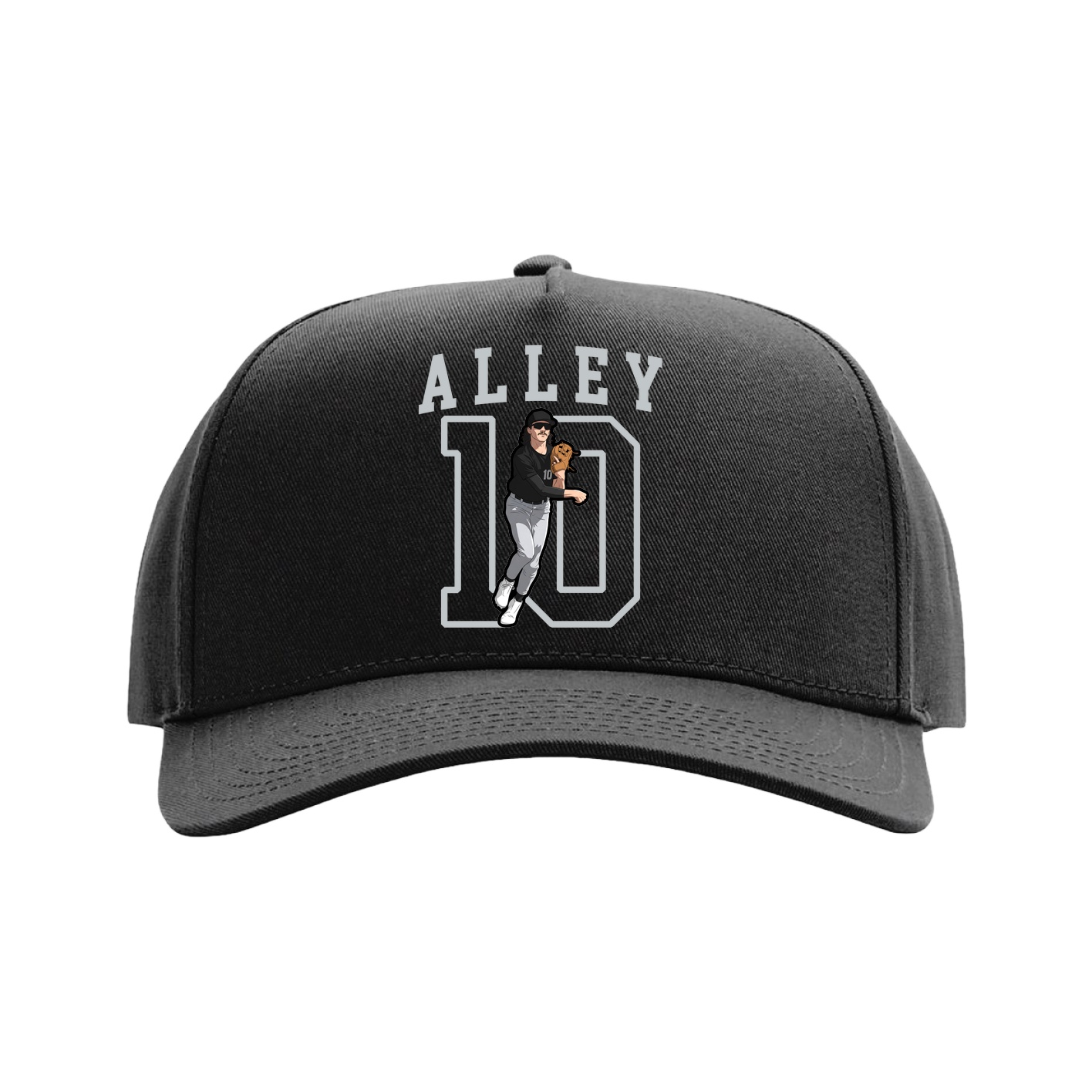 Full Fabric Five-Panel Champ Cap — Shirsey in Black