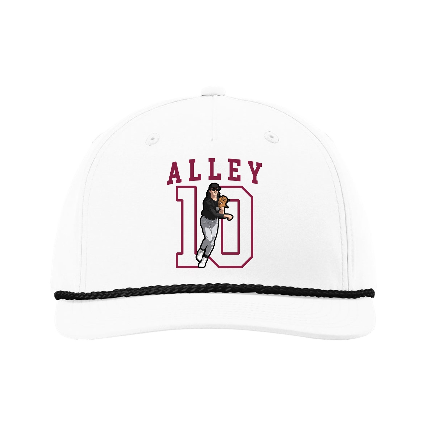 Five-Panel Classic Rope Cap — Shirsey in White
