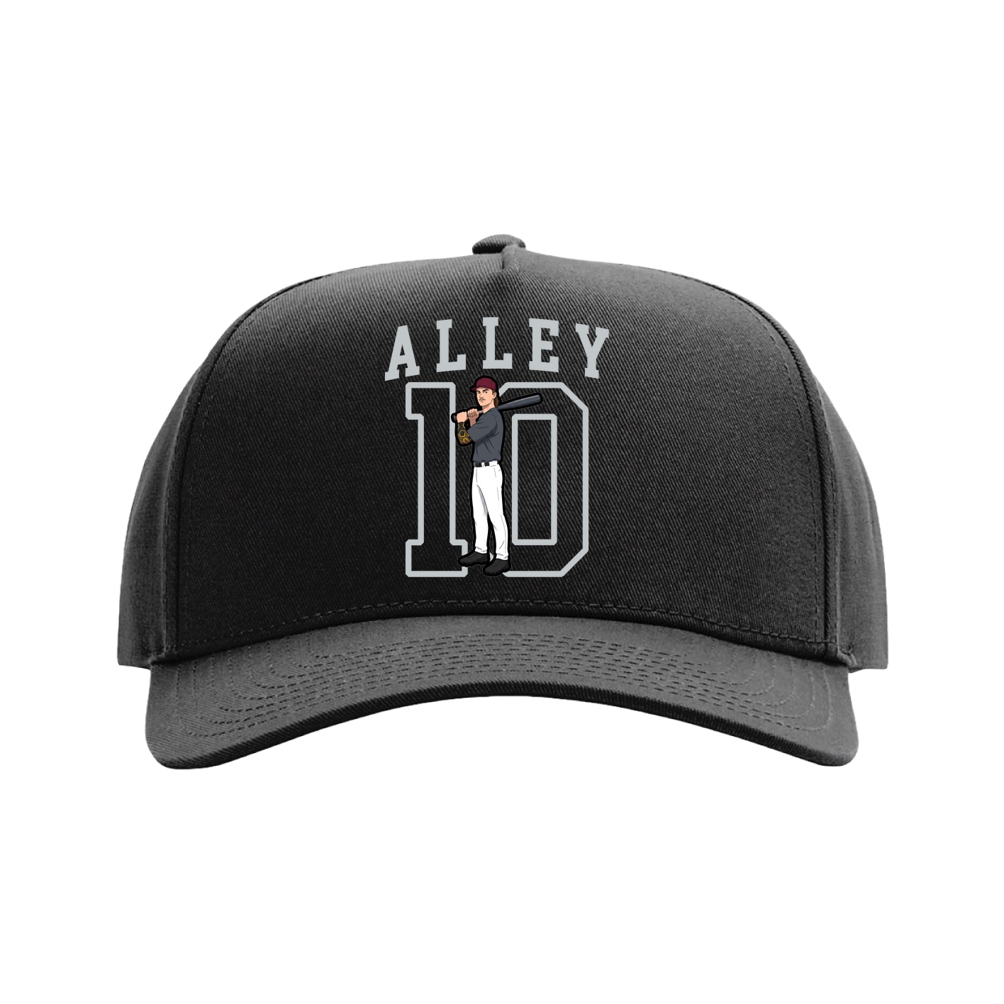 Full Fabric Five-Panel Champ Cap — Shirsey in Black