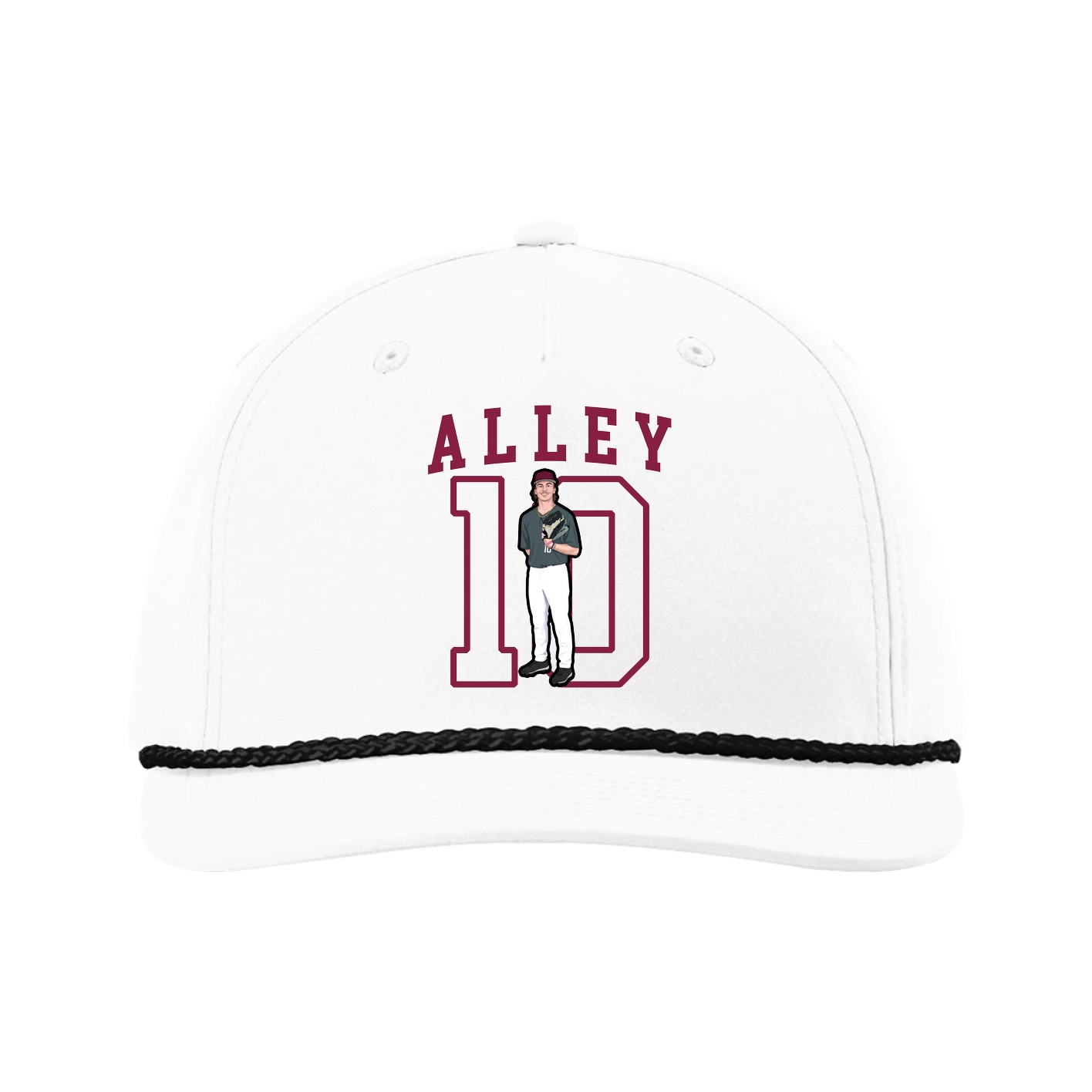 Five-Panel Classic Rope Cap — Shirsey in White