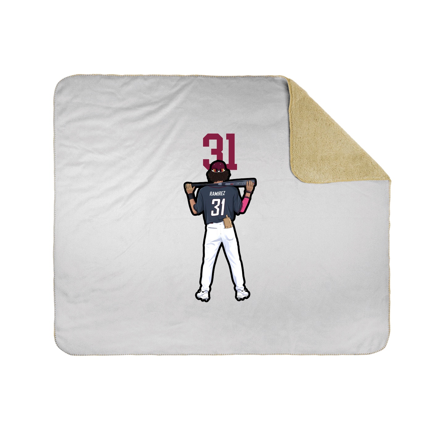 Throw Blanket — Number Top in White