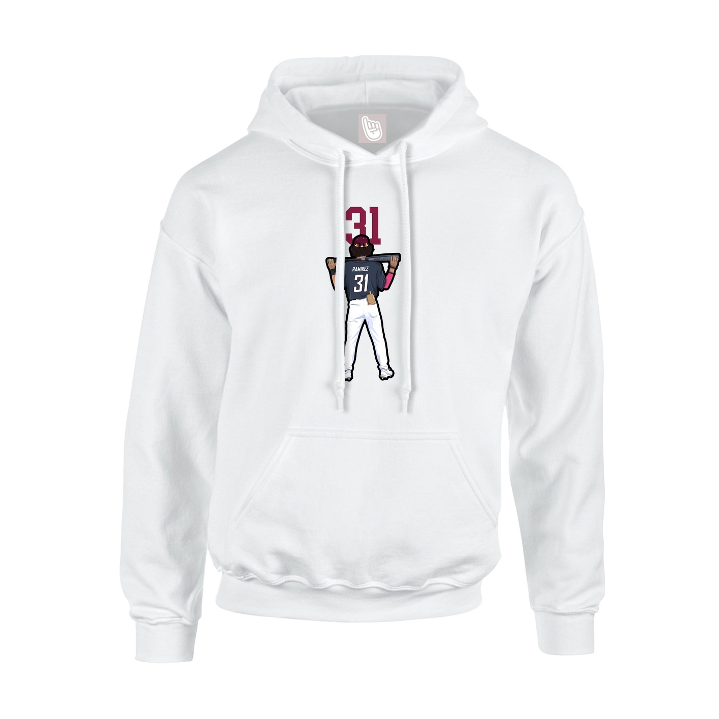 Youth Hoodie — Number Top in White