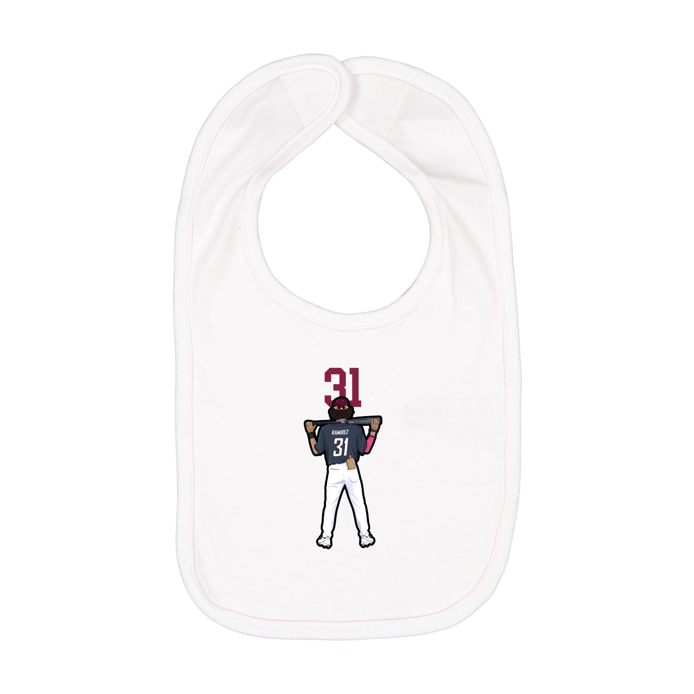Infant Bib — Number Top in White